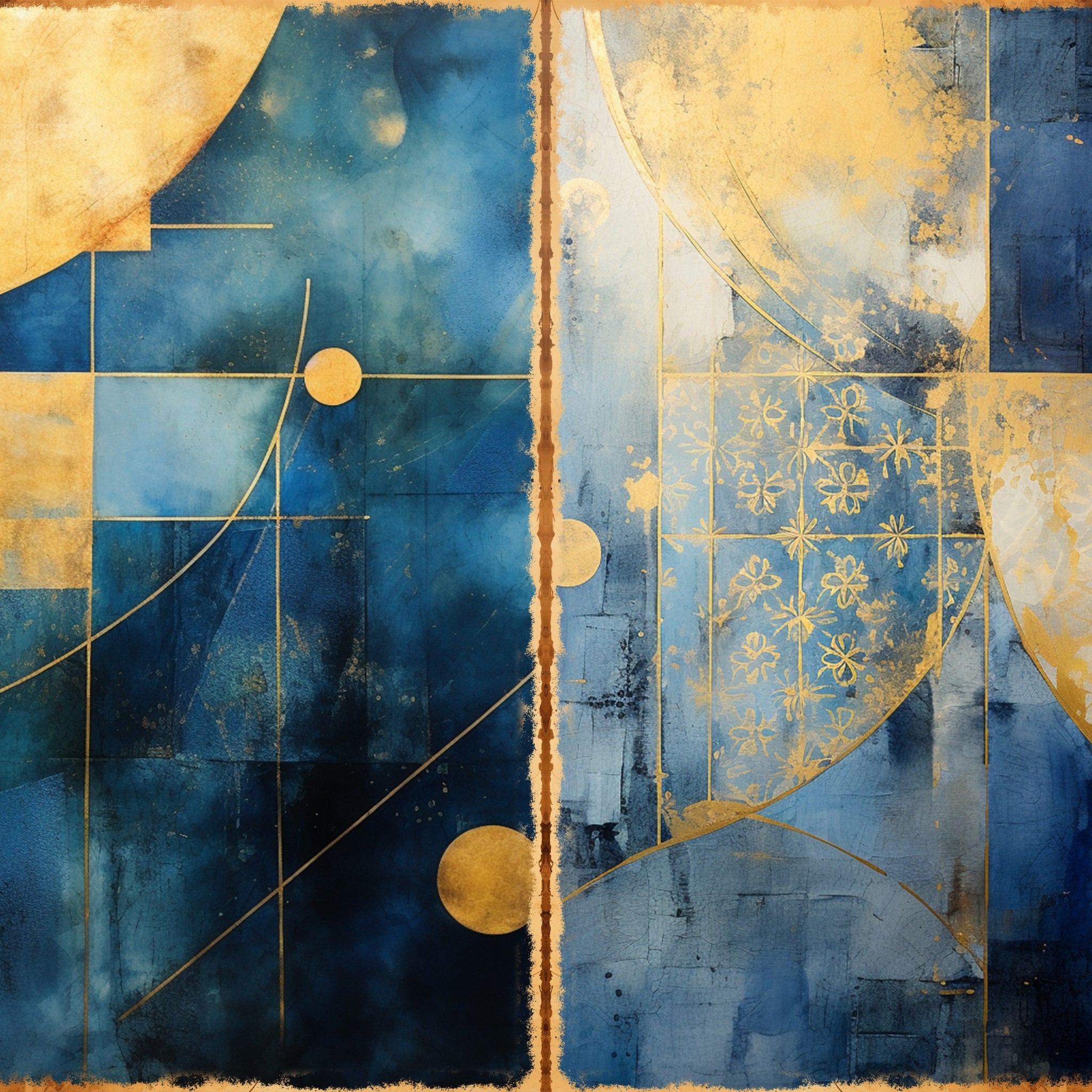 LunicArtDesign Shabby Background material paper 5.5 x 8.5 inches 20 different sheets