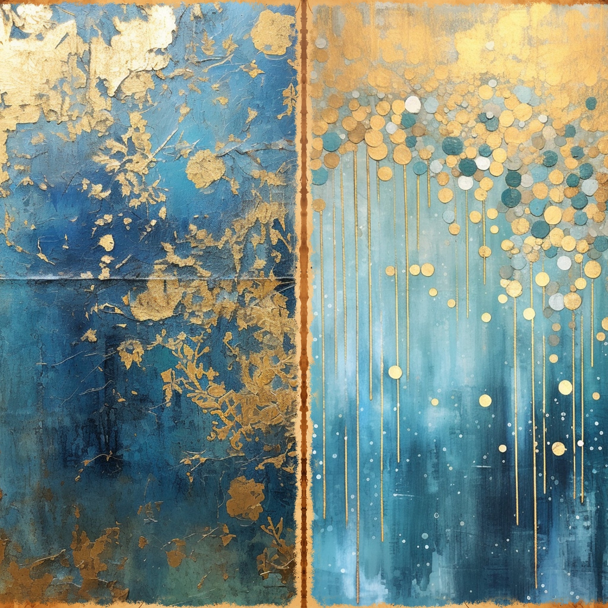 LunicArtDesign Shabby Background material paper 5.5 x 8.5 inches 20 different sheets