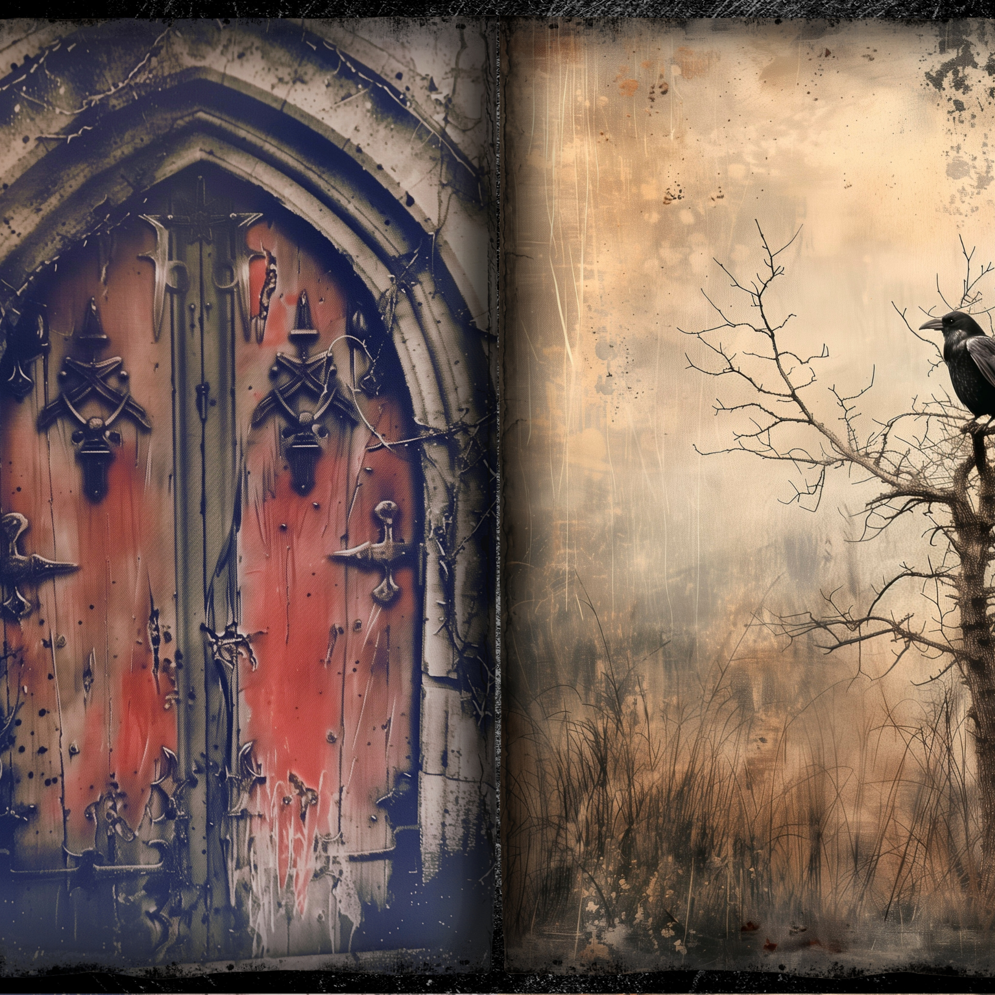 LunicArtDesign Rawen Crow material paper 5.5 x 8.5 inches 20 different sheets
