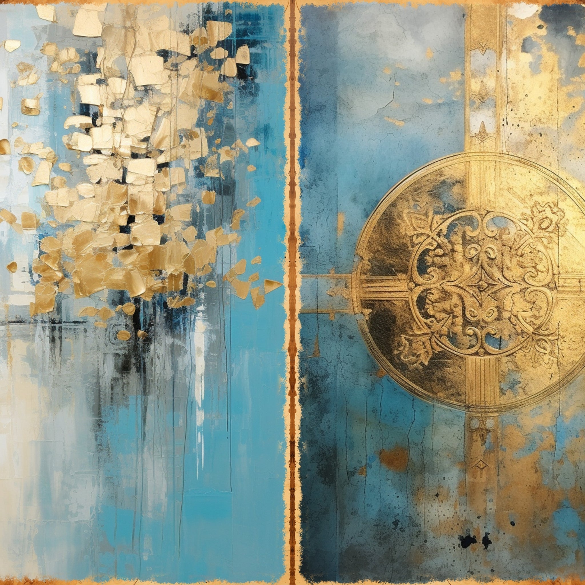LunicArtDesign Shabby Background material paper 5.5 x 8.5 inches 20 different sheets