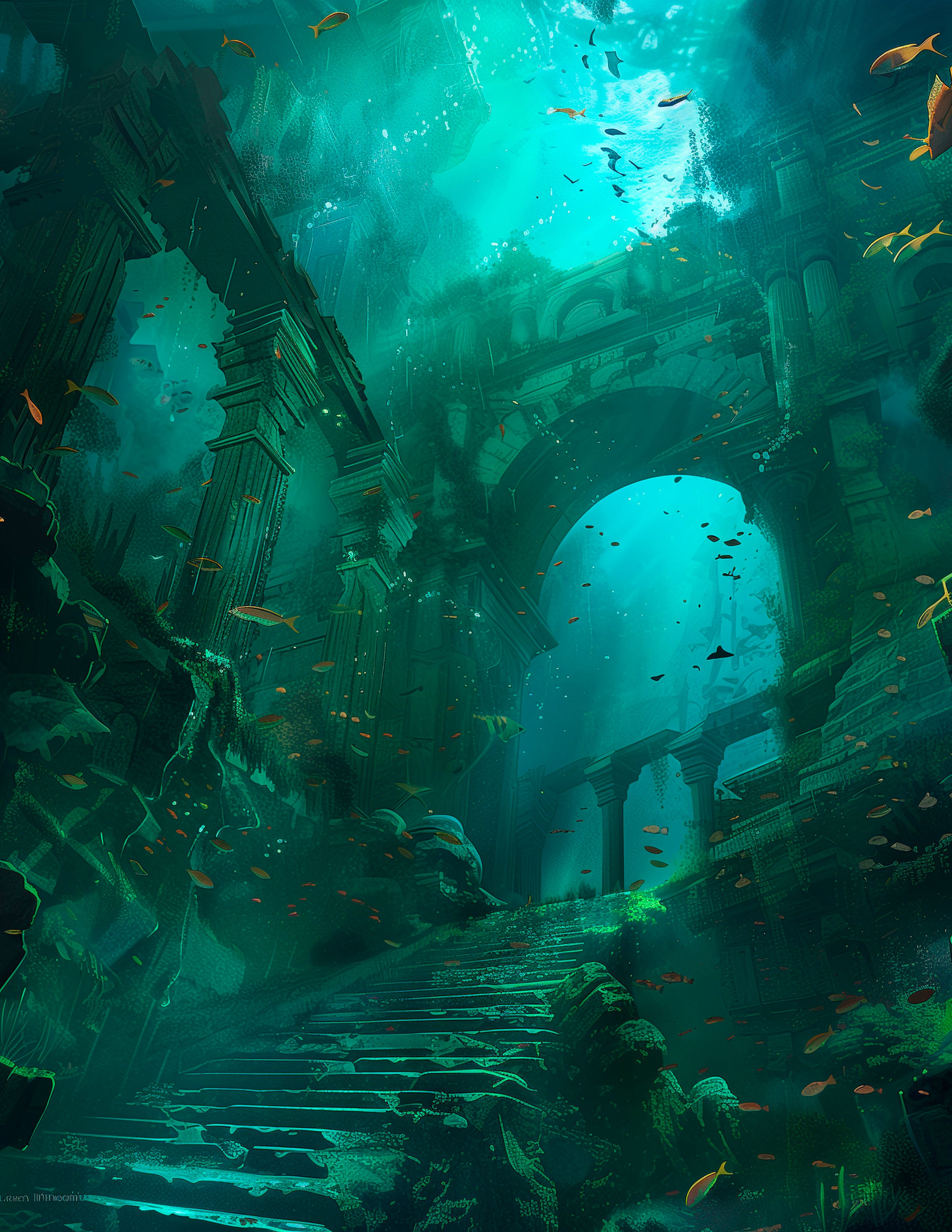 LunicArtDesign mystical water material paper 8,5 x 11 inches 10 different sheets