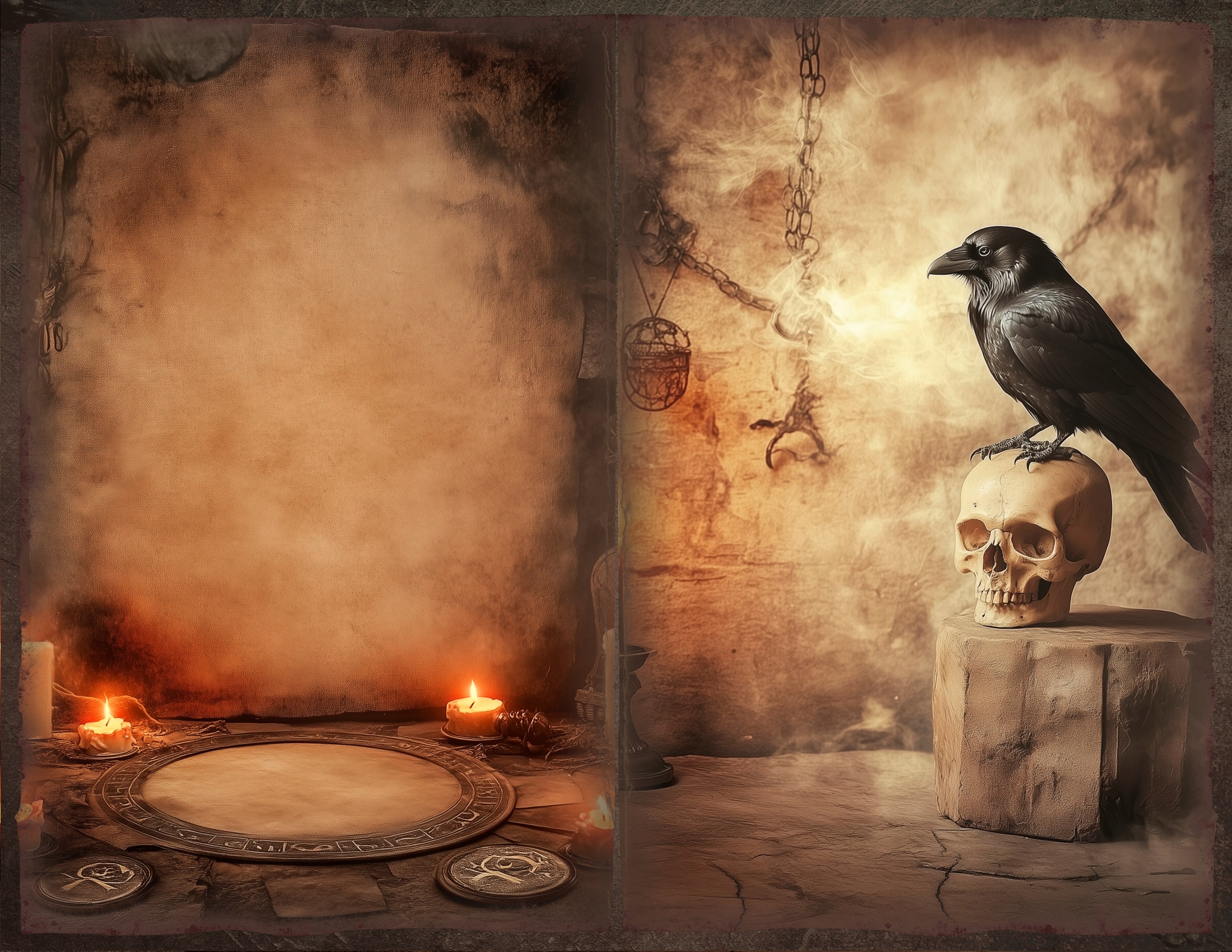 LunicArtDesign dark witch series material paper 5.5 x 8.5 inches 20 different sheets