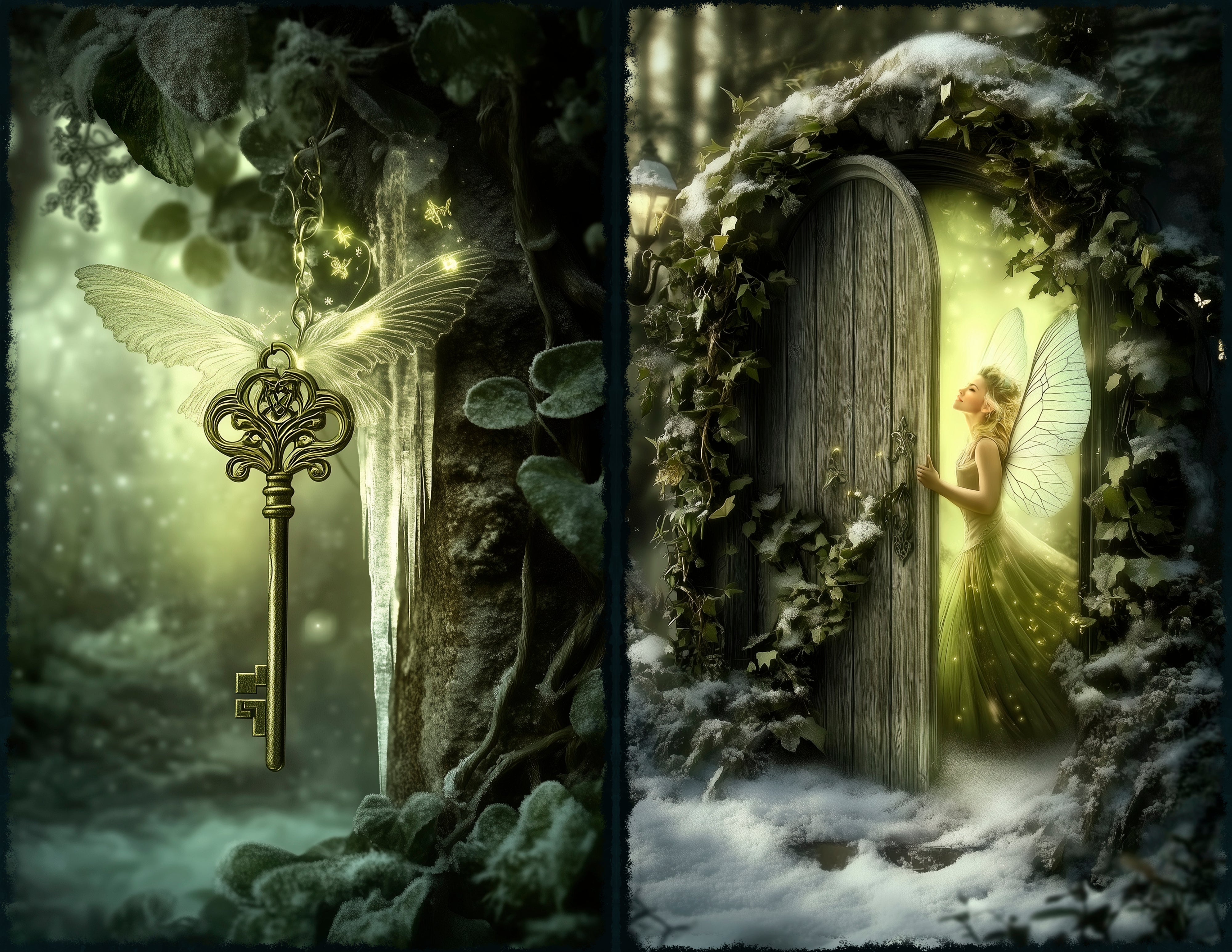 LunicArtDesign winter fairy material paper 5,5 x 8,5 inches 20 different sheets