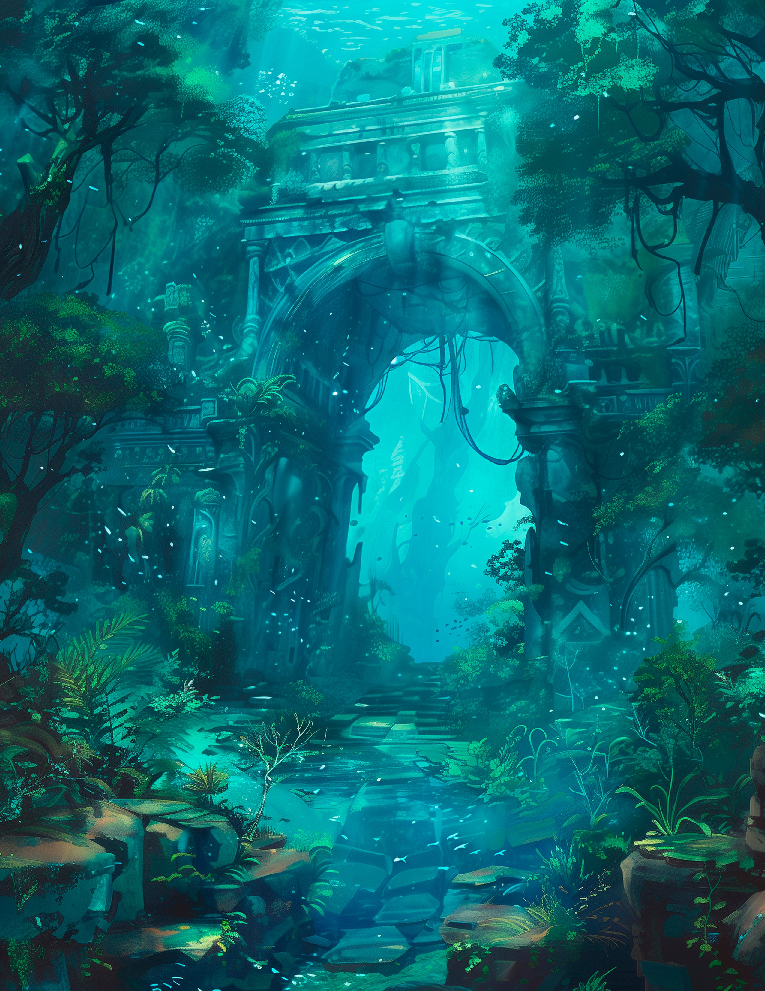 LunicArtDesign mystical water material paper 8,5 x 11 inches 10 different sheets