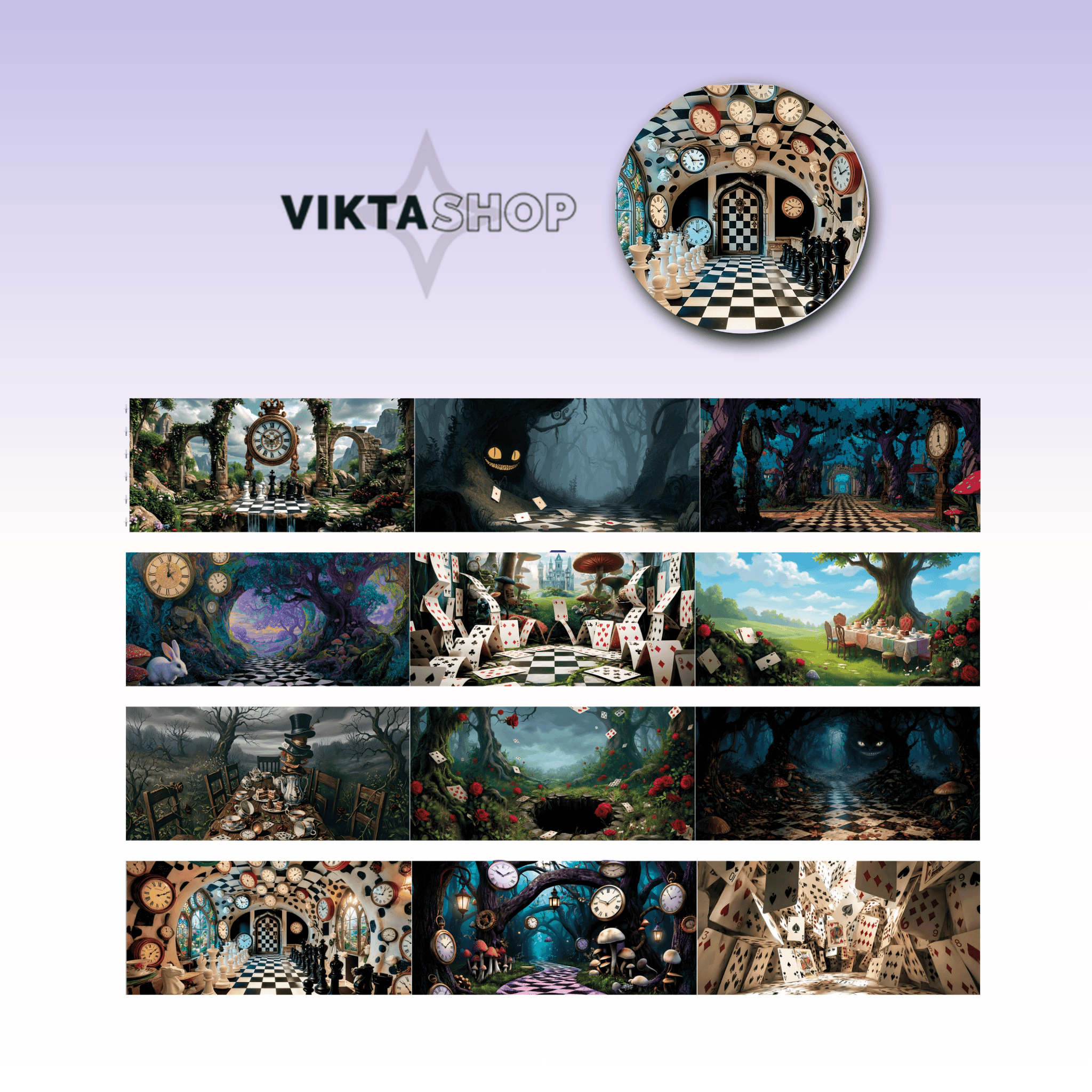 Viktashop Alice background PET tape 10cm x 2.5m