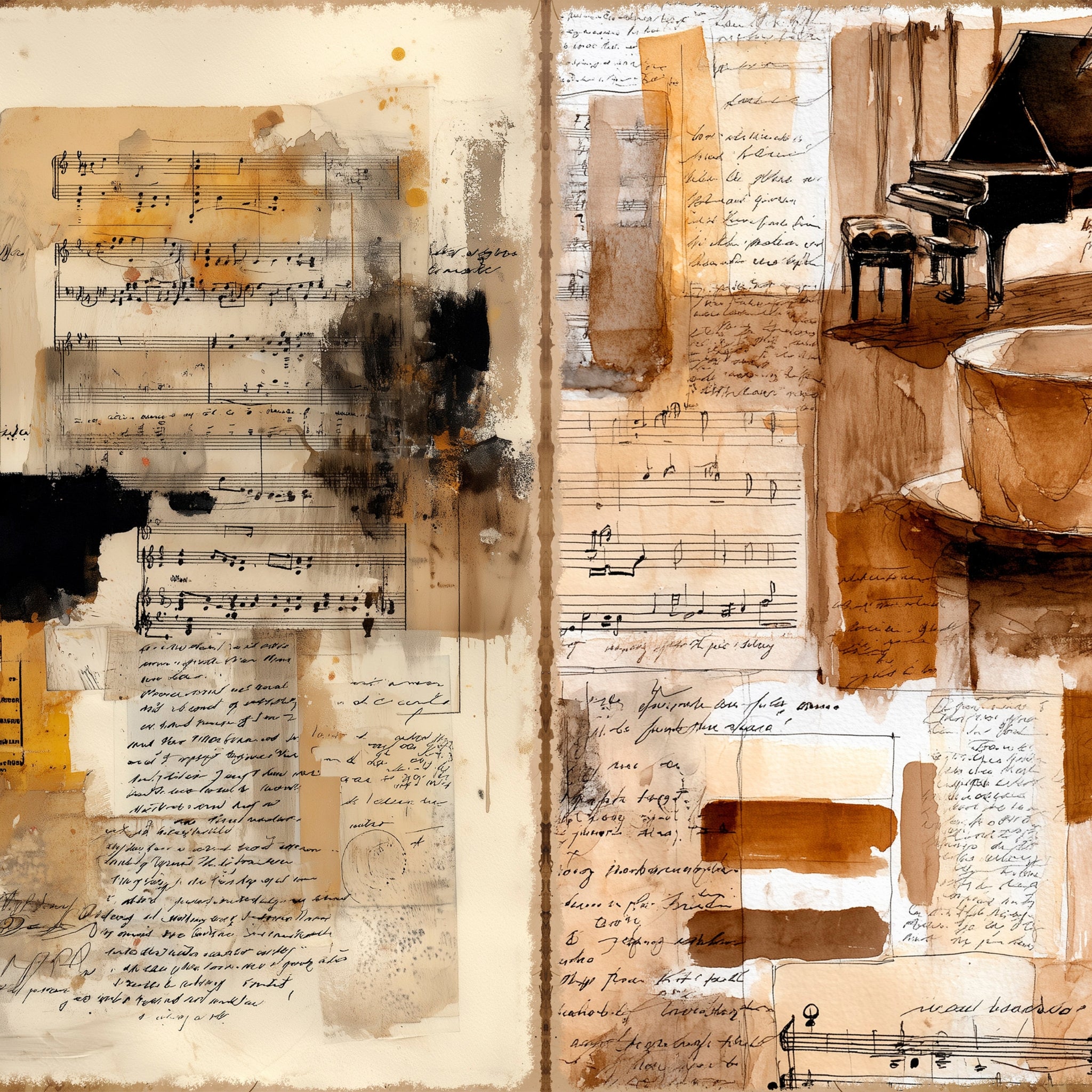 LunicArtDesign Paint Swatch material paper 5.5 x 8.5 inches 20 different sheets