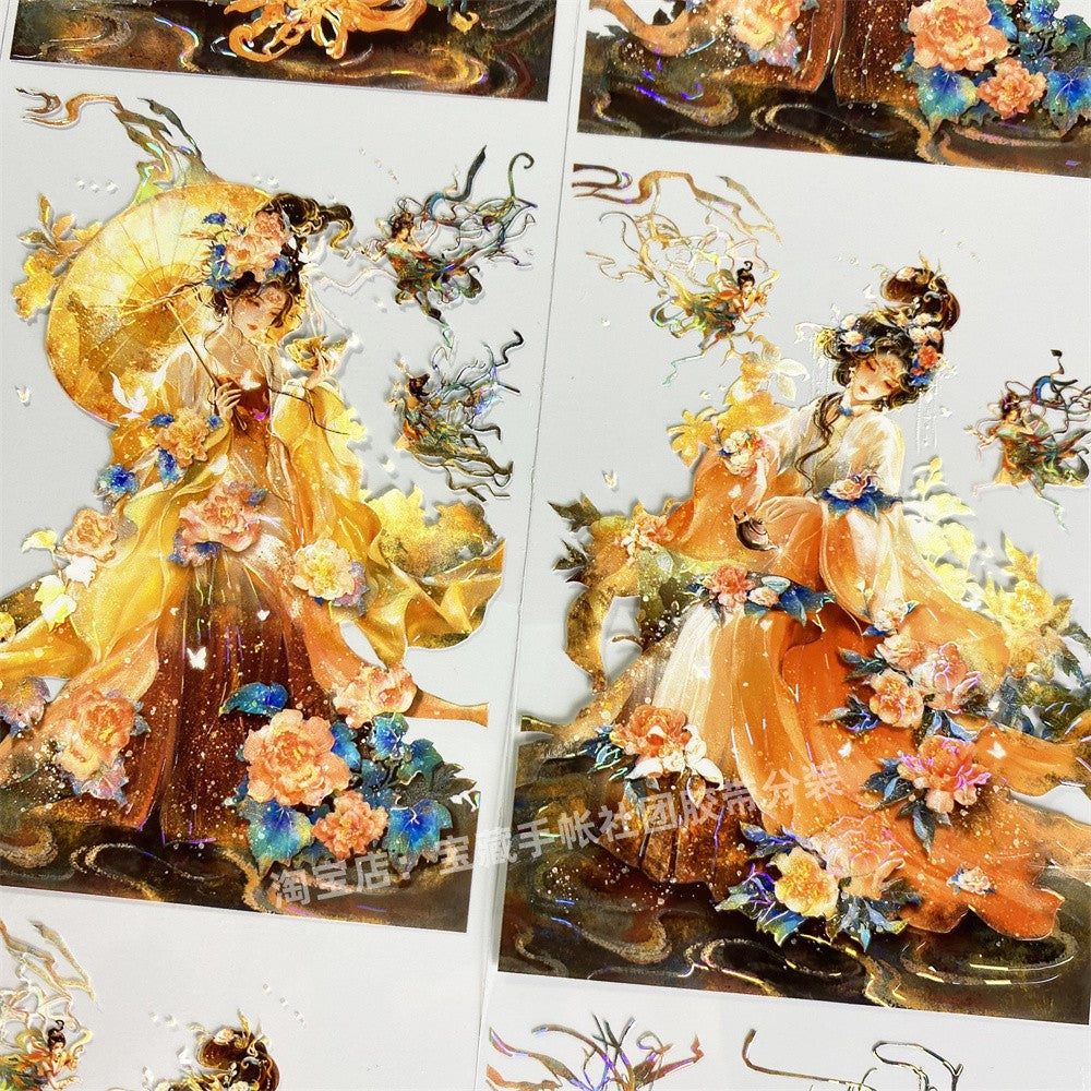 Twelve Flower character PET tape 8 cm / 68 cm - ViktaShop