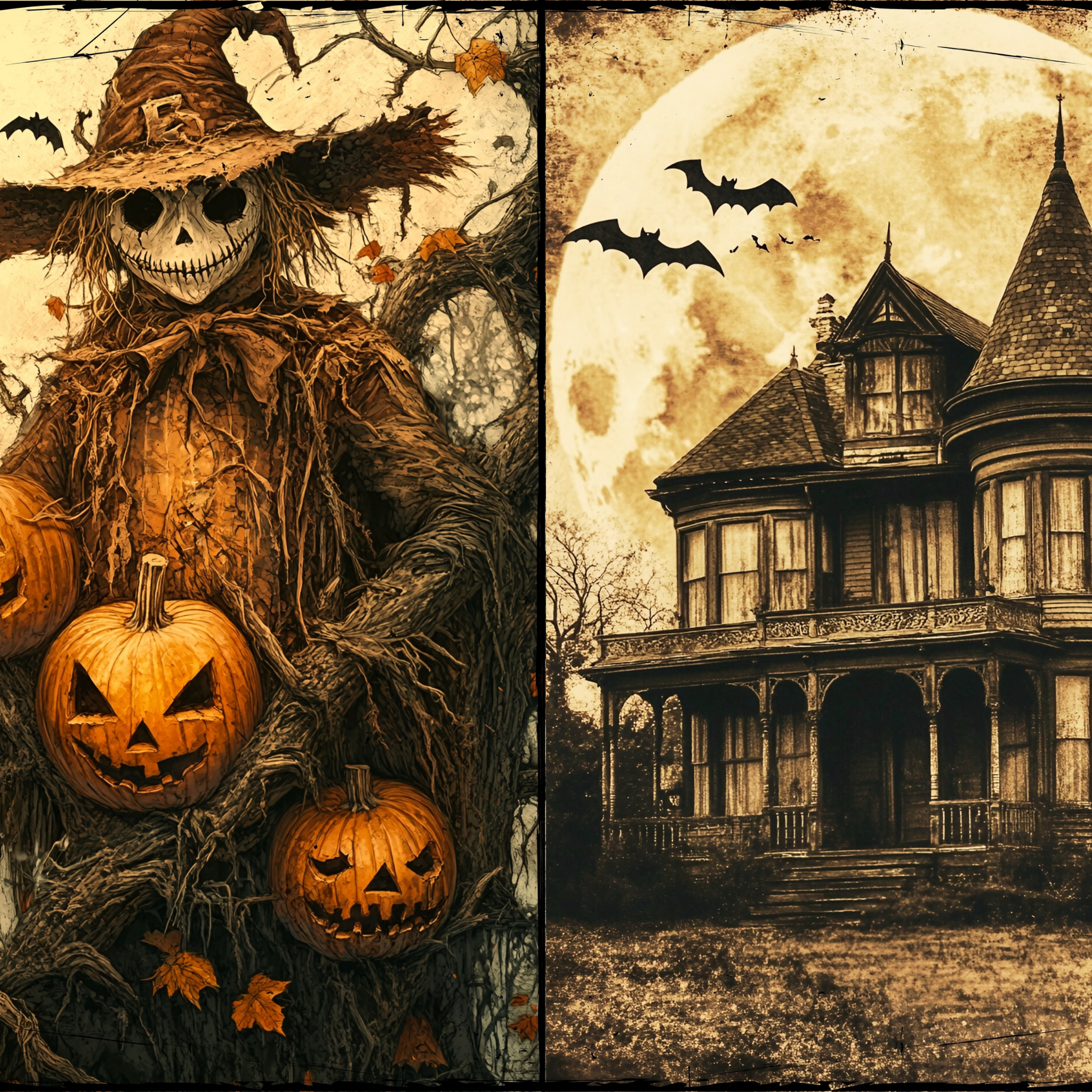 LunicArtDesign Halloween material paper 5.5 x 8.5 inches 20 different sheets