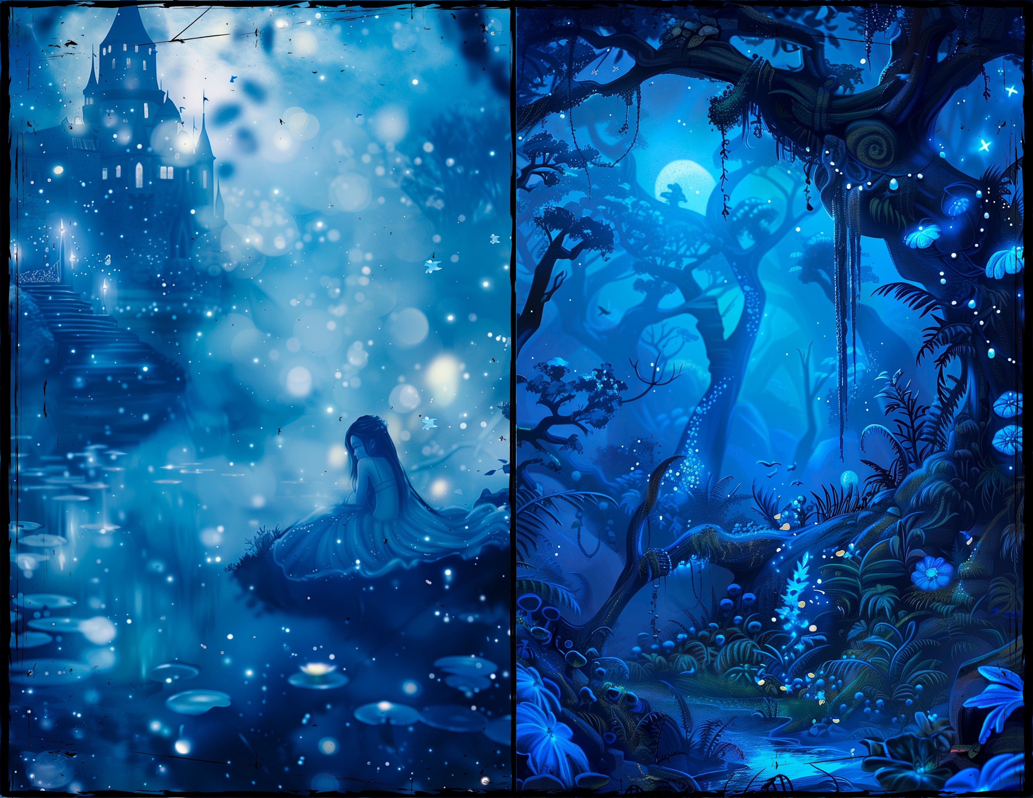 LunicArtDesign enchanted forest material paper 5,5 x 8,5 inches 20 different sheets