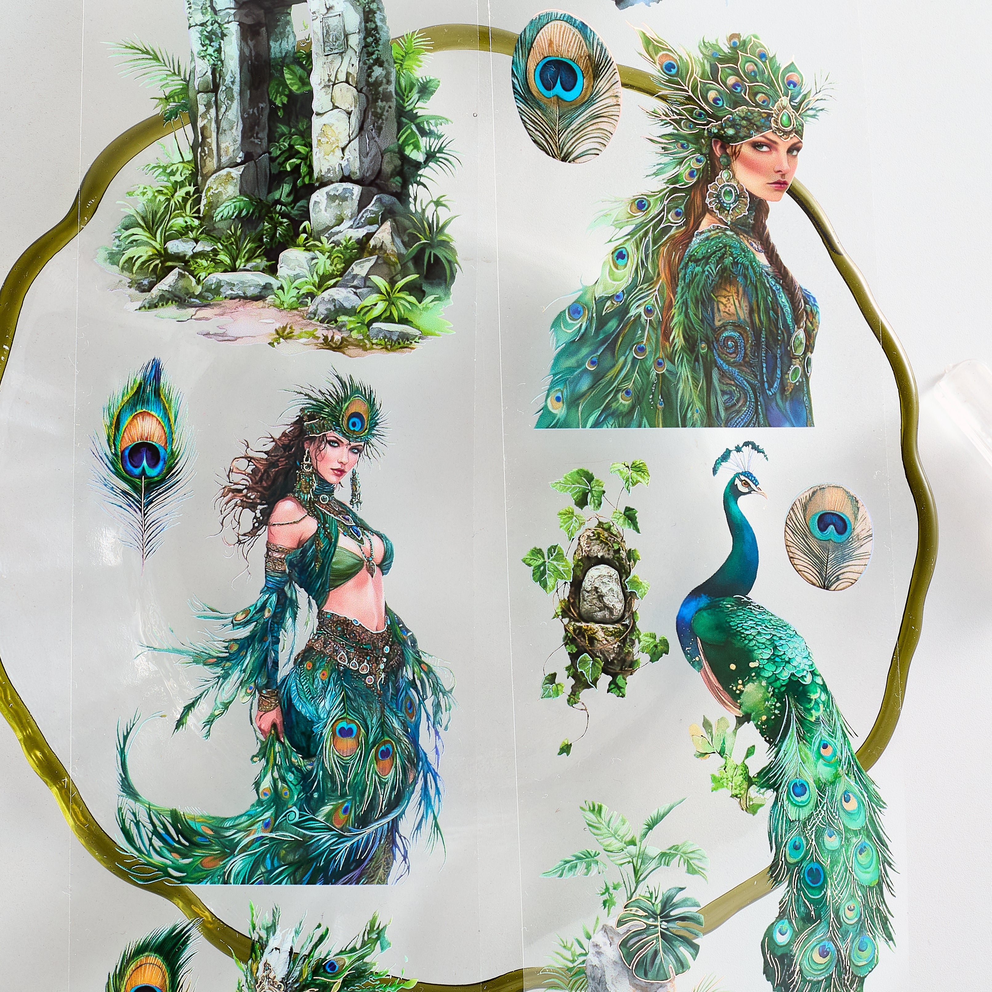 Shiimmer Blue Peacock PET Tape 6cm x 1m