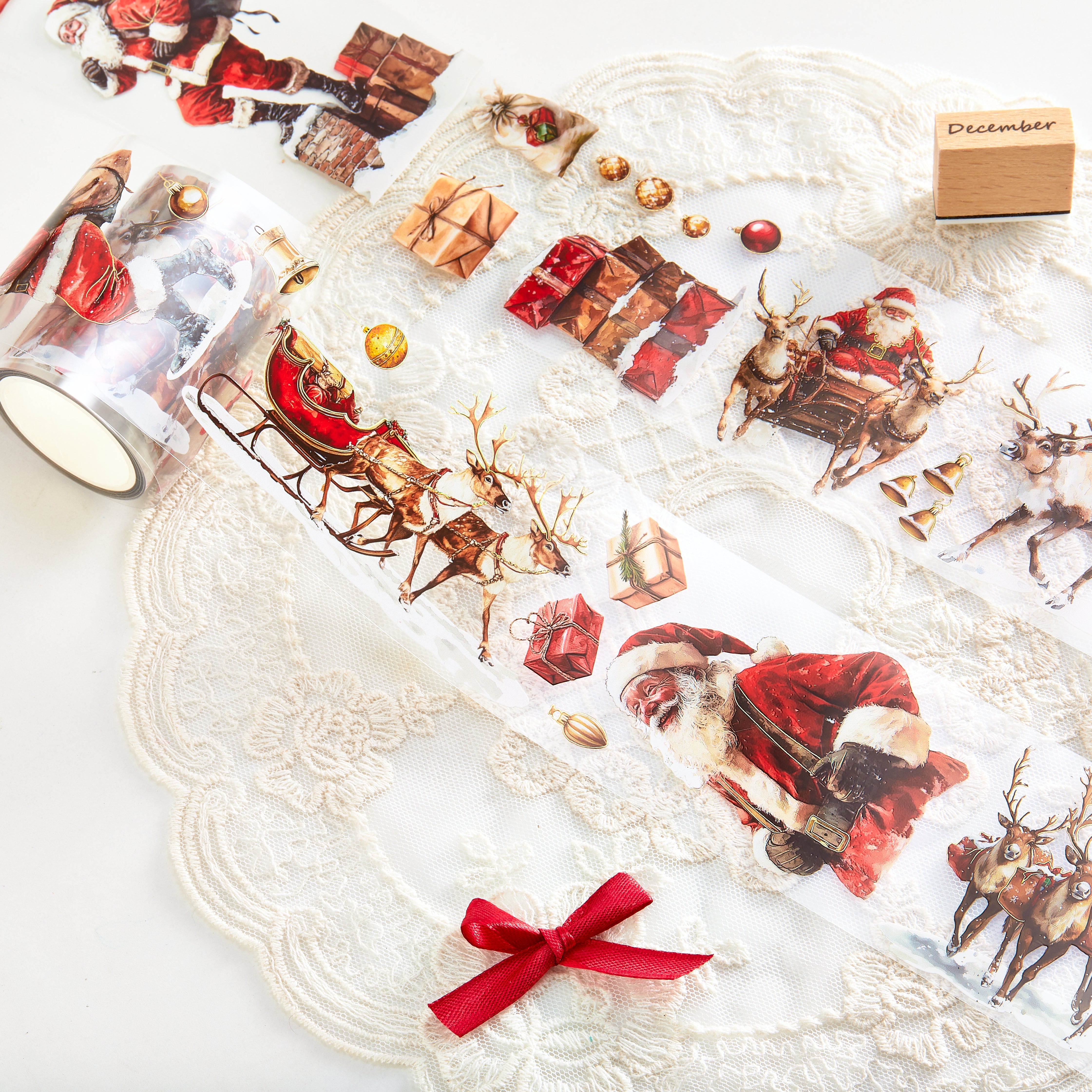 Shimmer Christmas Dear Santa PET Tape 6cm x 5m