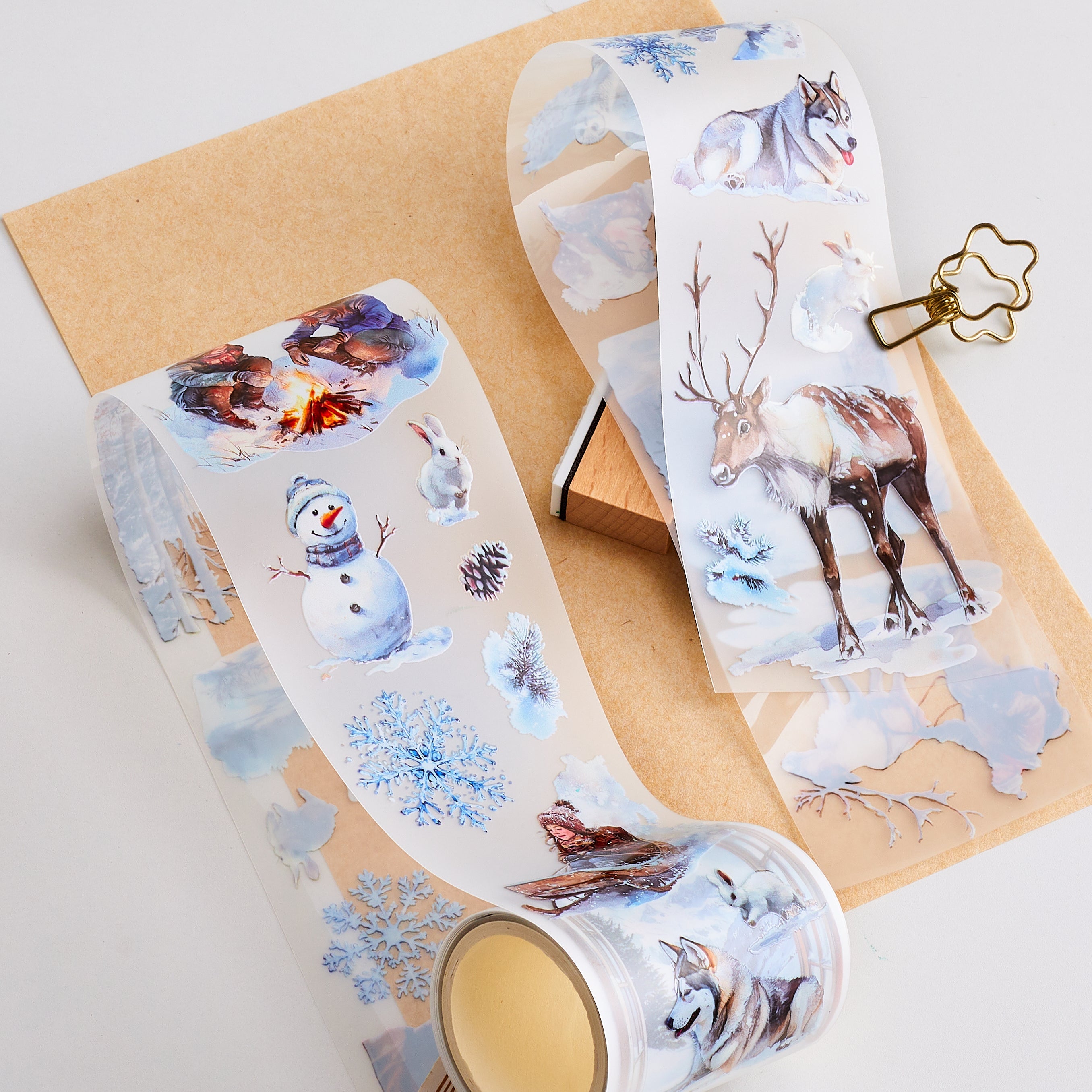 Shiimmer Snowy Forest PET Tape 6cm x 1m