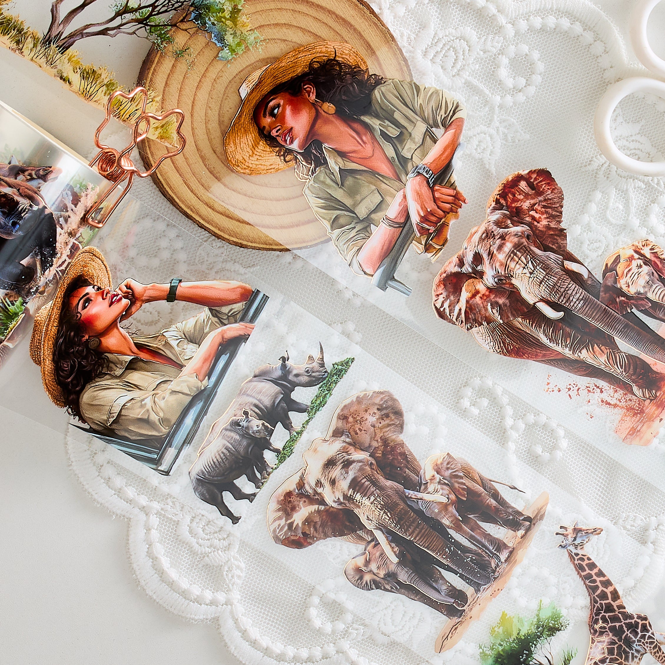 Shiimmer Giant Mammals PET Tape 6cm x 1m