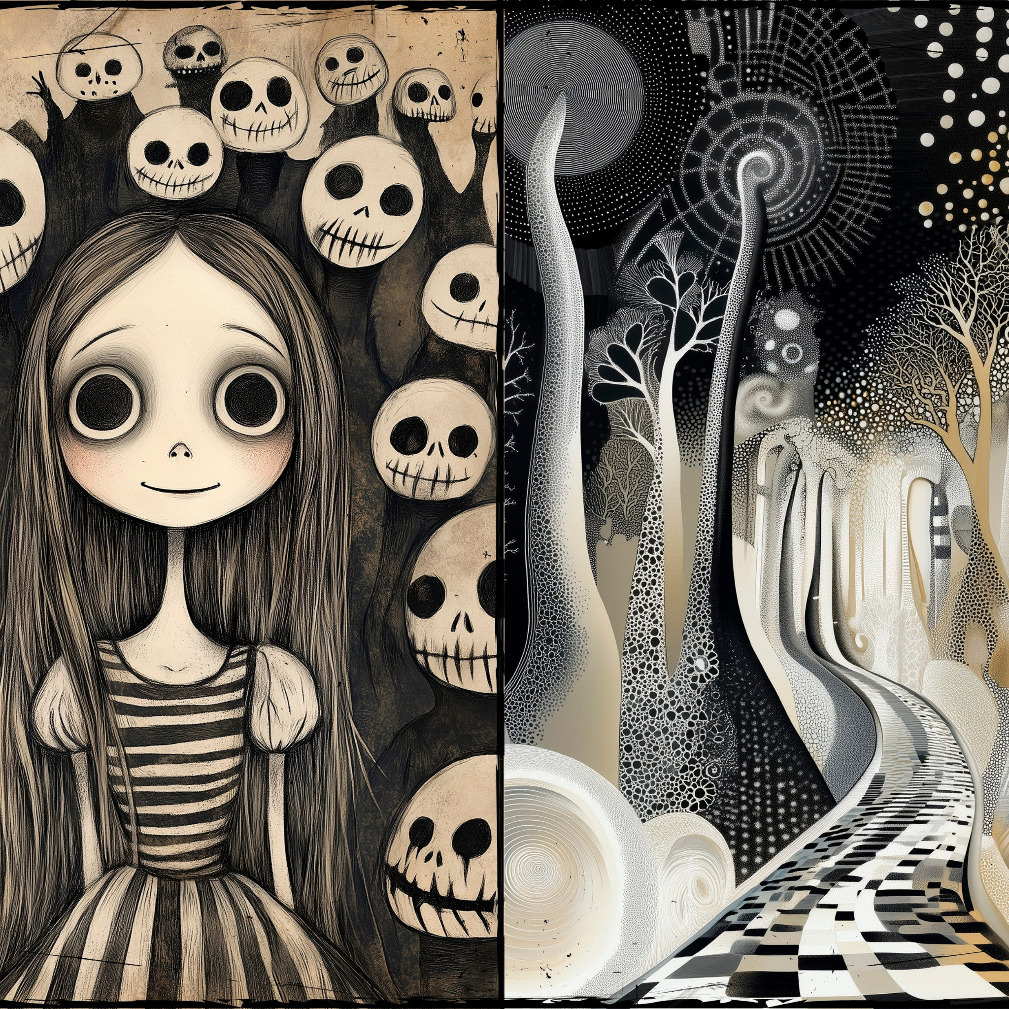 LunicArtDesign Gothic Halloween material paper 5.5 x 8.5 inches 20 different sheets