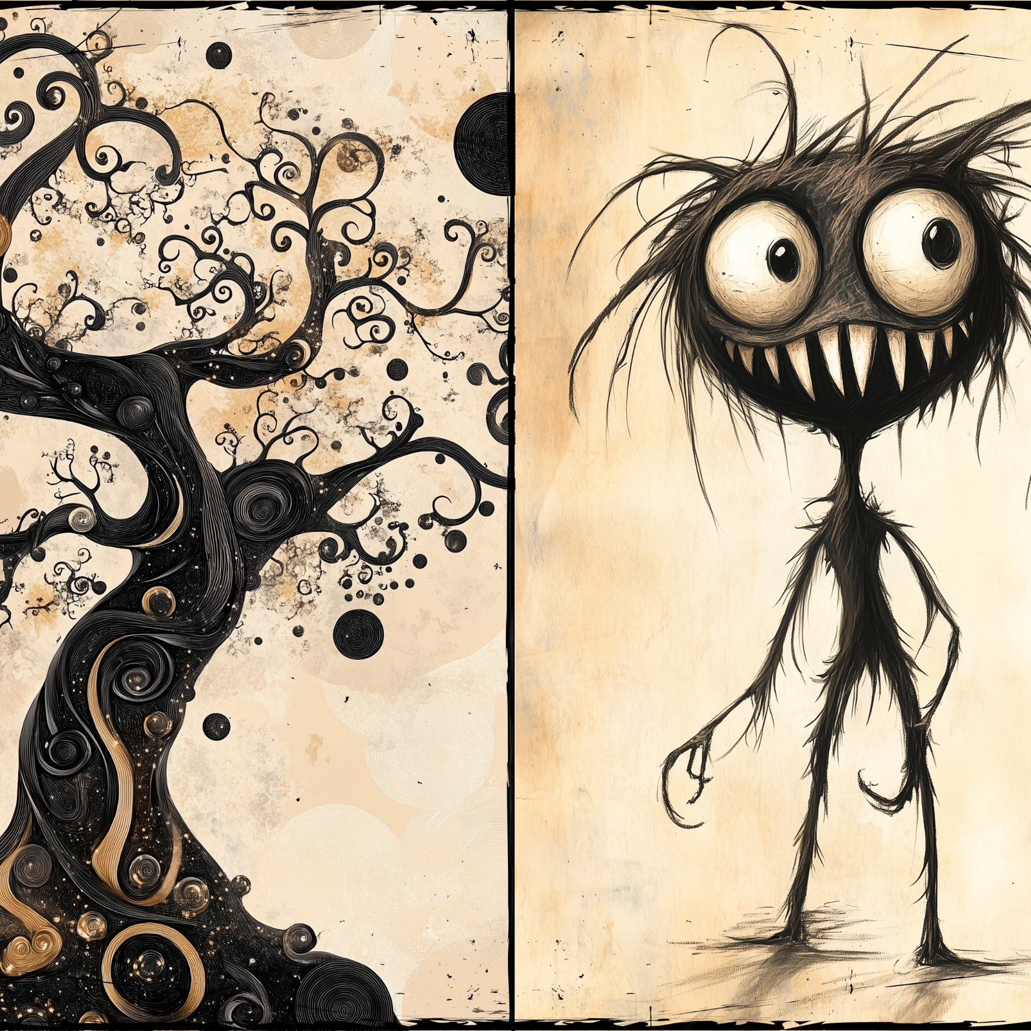 LunicArtDesign Gothic Halloween material paper 5.5 x 8.5 inches 20 different sheets
