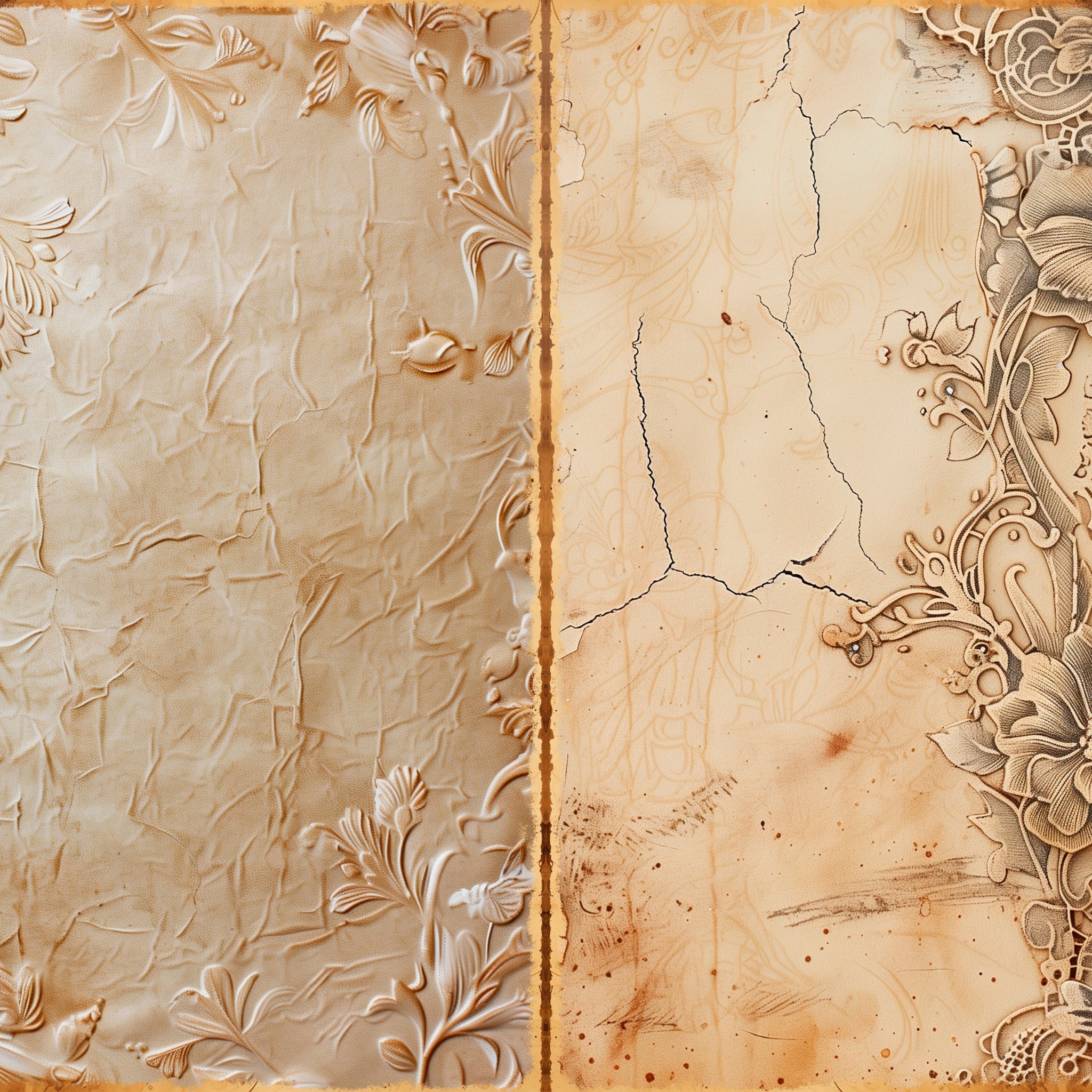 LunicArtDesign Grungy material paper 5.5 x 8.5 inches 20 different sheets