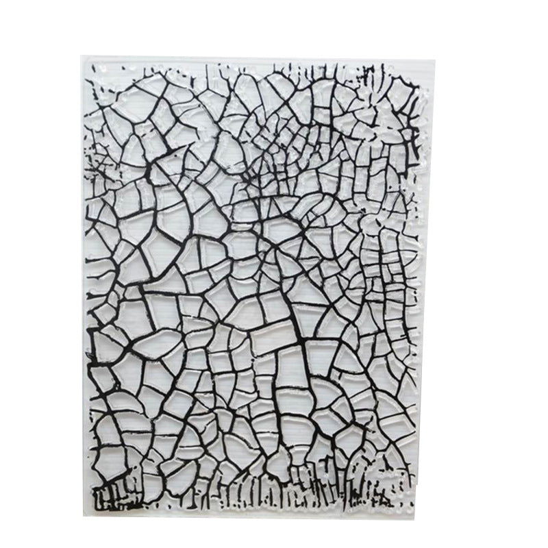 DIY Album Card Journal Rubber Stamp, Transparent Seal with Crack Background Design - ViktaShop