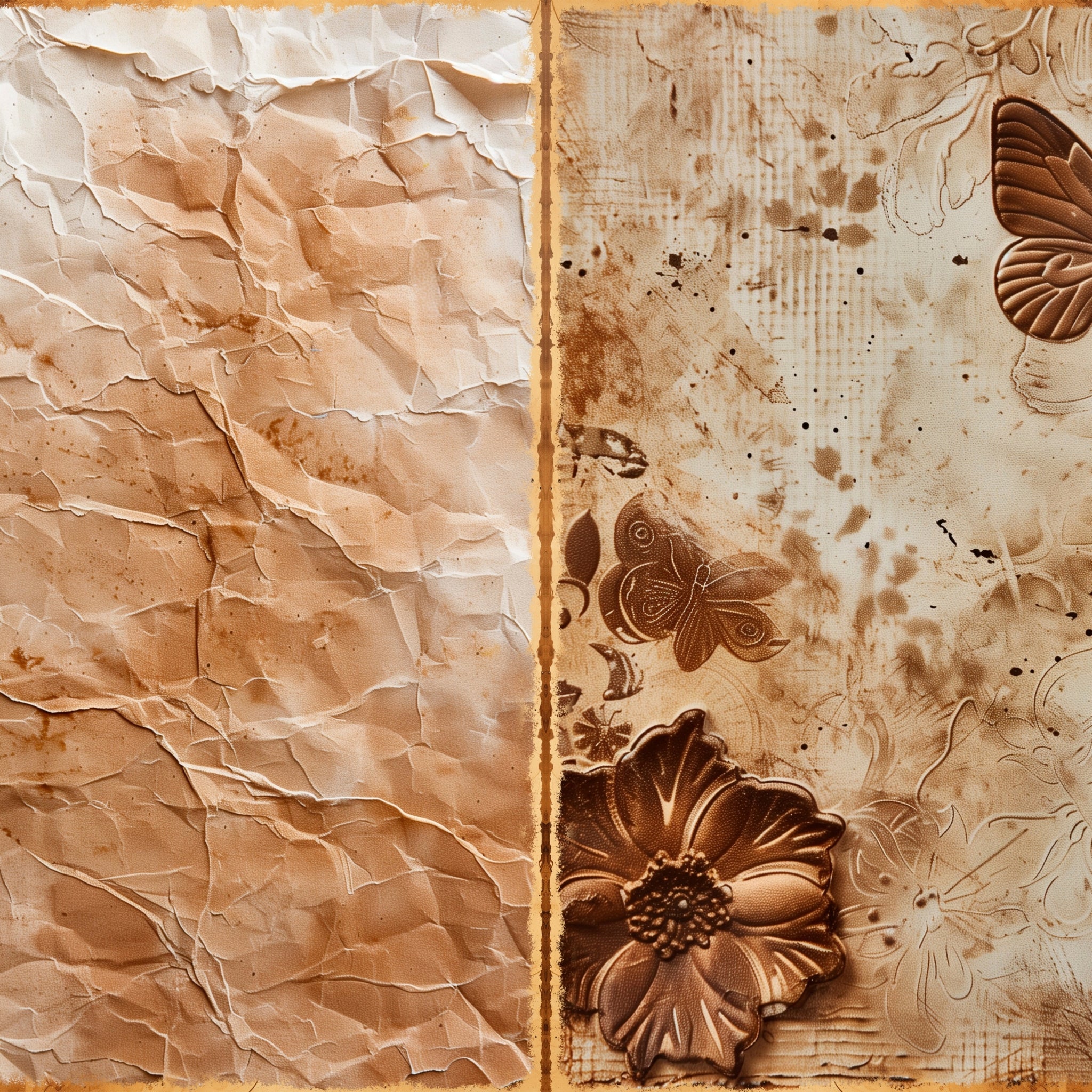 LunicArtDesign Grungy material paper 5.5 x 8.5 inches 20 different sheets