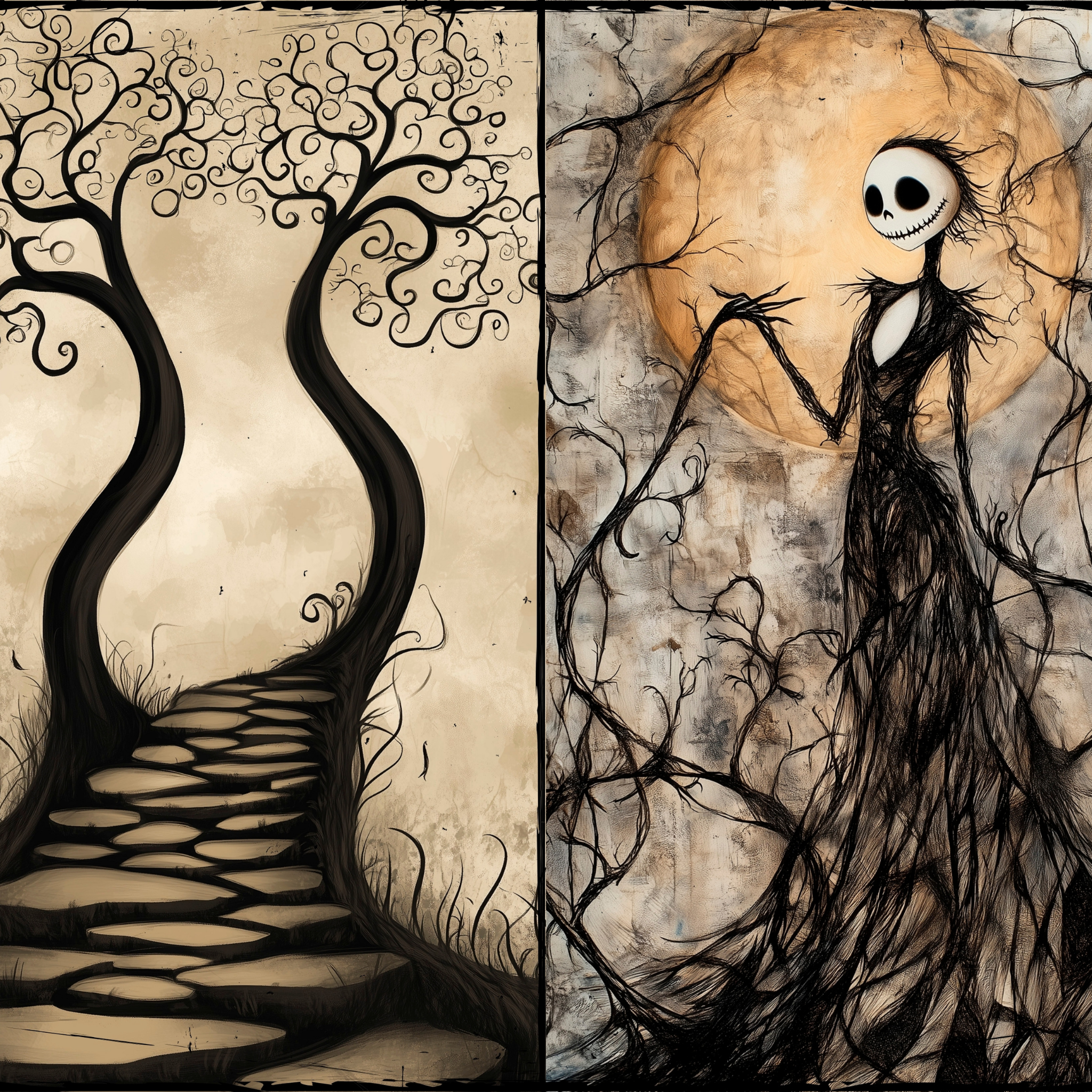 LunicArtDesign Gothic Halloween material paper 5.5 x 8.5 inches 20 different sheets