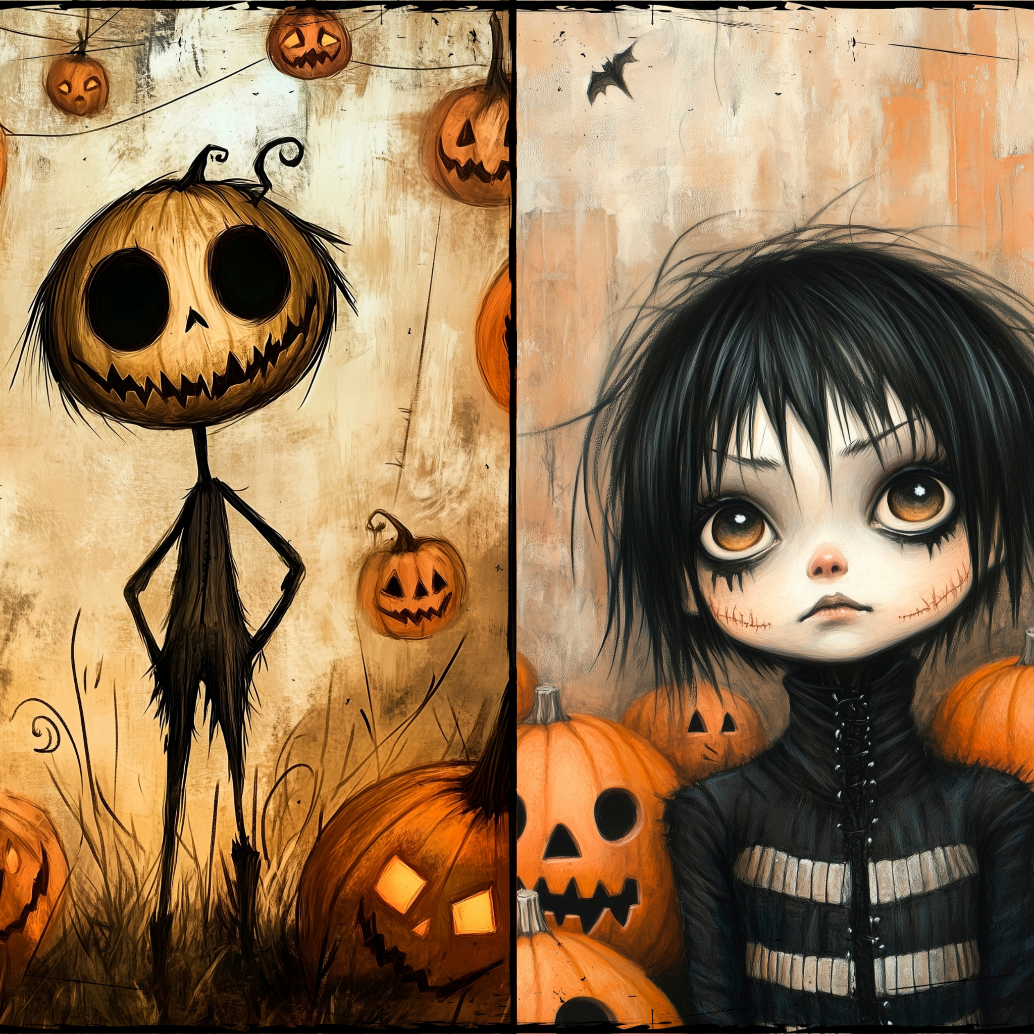 LunicArtDesign Gothic Halloween material paper 5.5 x 8.5 inches 20 different sheets