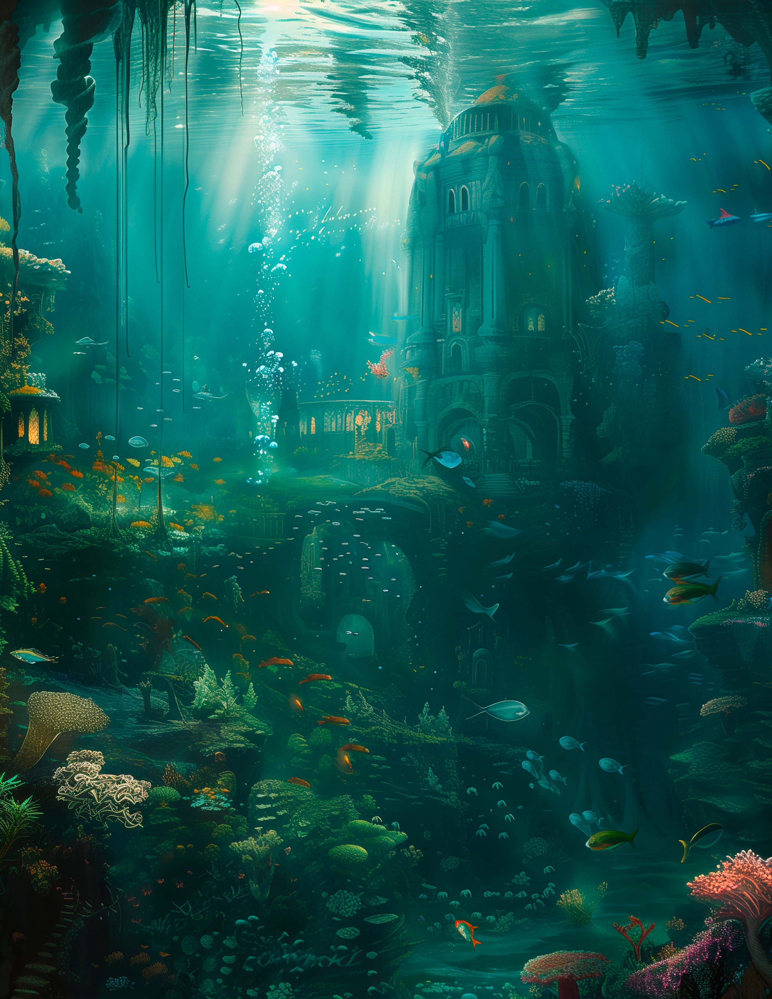 LunicArtDesign mystical water material paper 8,5 x 11 inches 10 different sheets