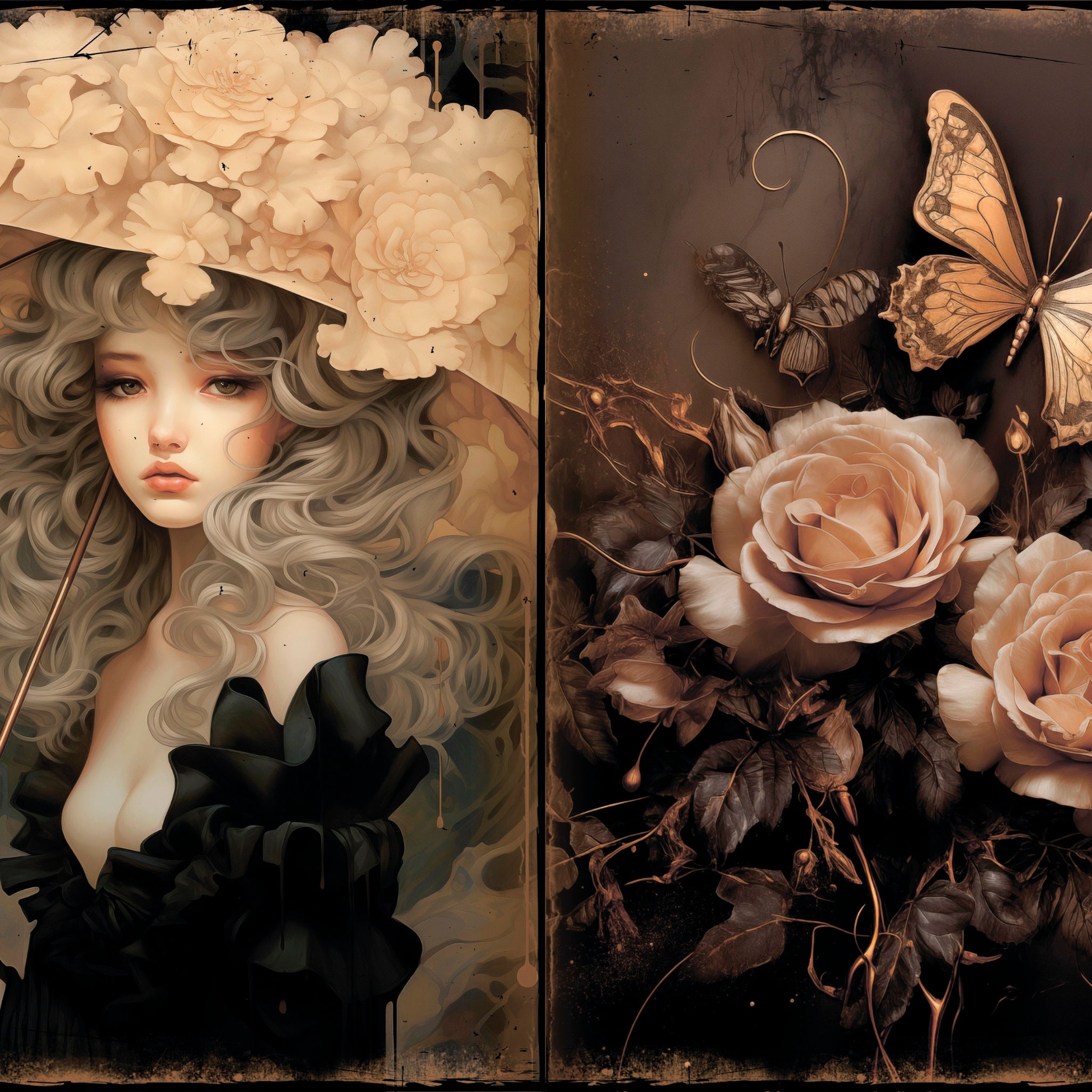 LunicArtDesign Butterfly Pages material paper 5.5 x 8.5 inches 20 different sheets