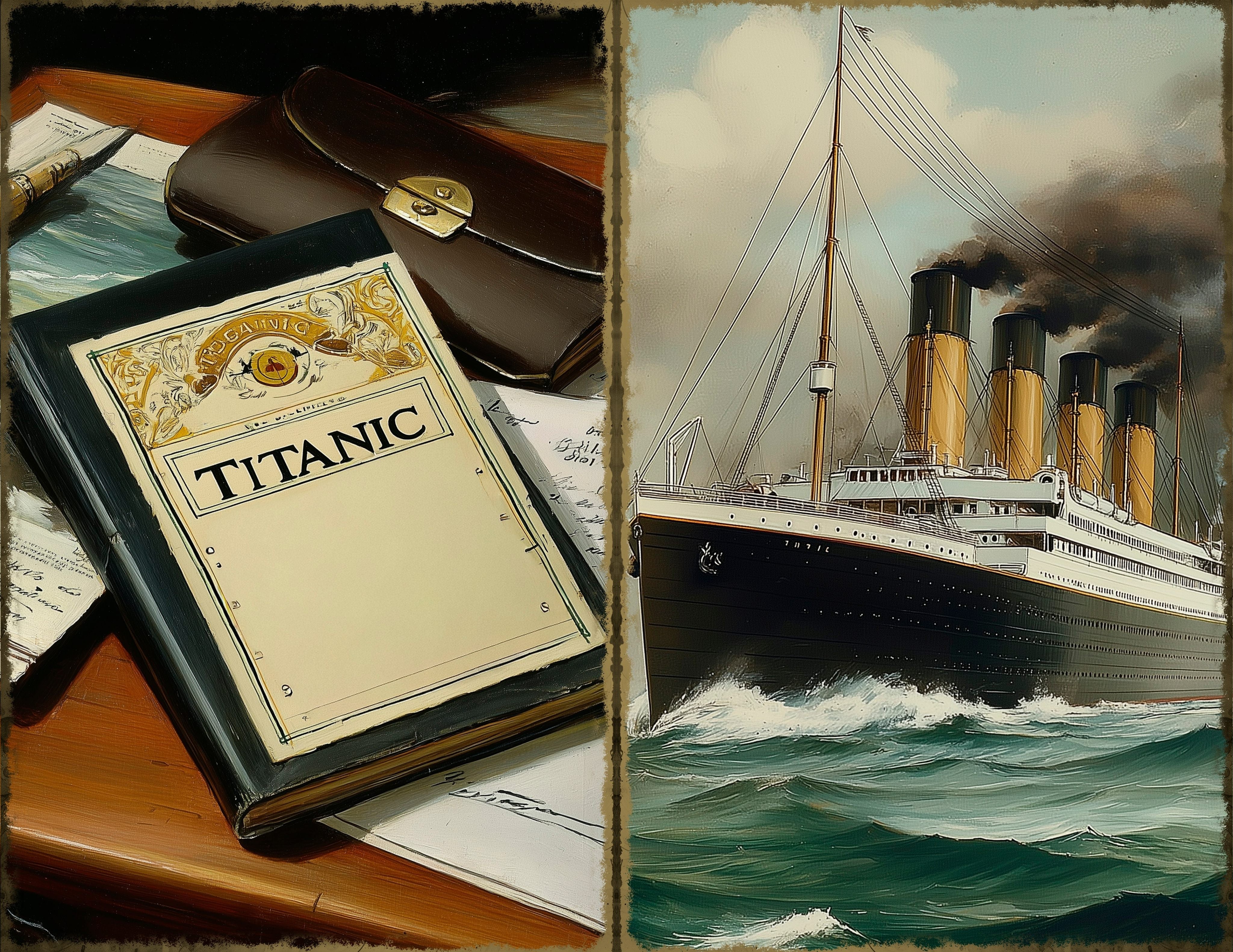 LunicArtDesign Titanic paper 5.5 x 8.5 inches 20 different sheets - ViktaShop