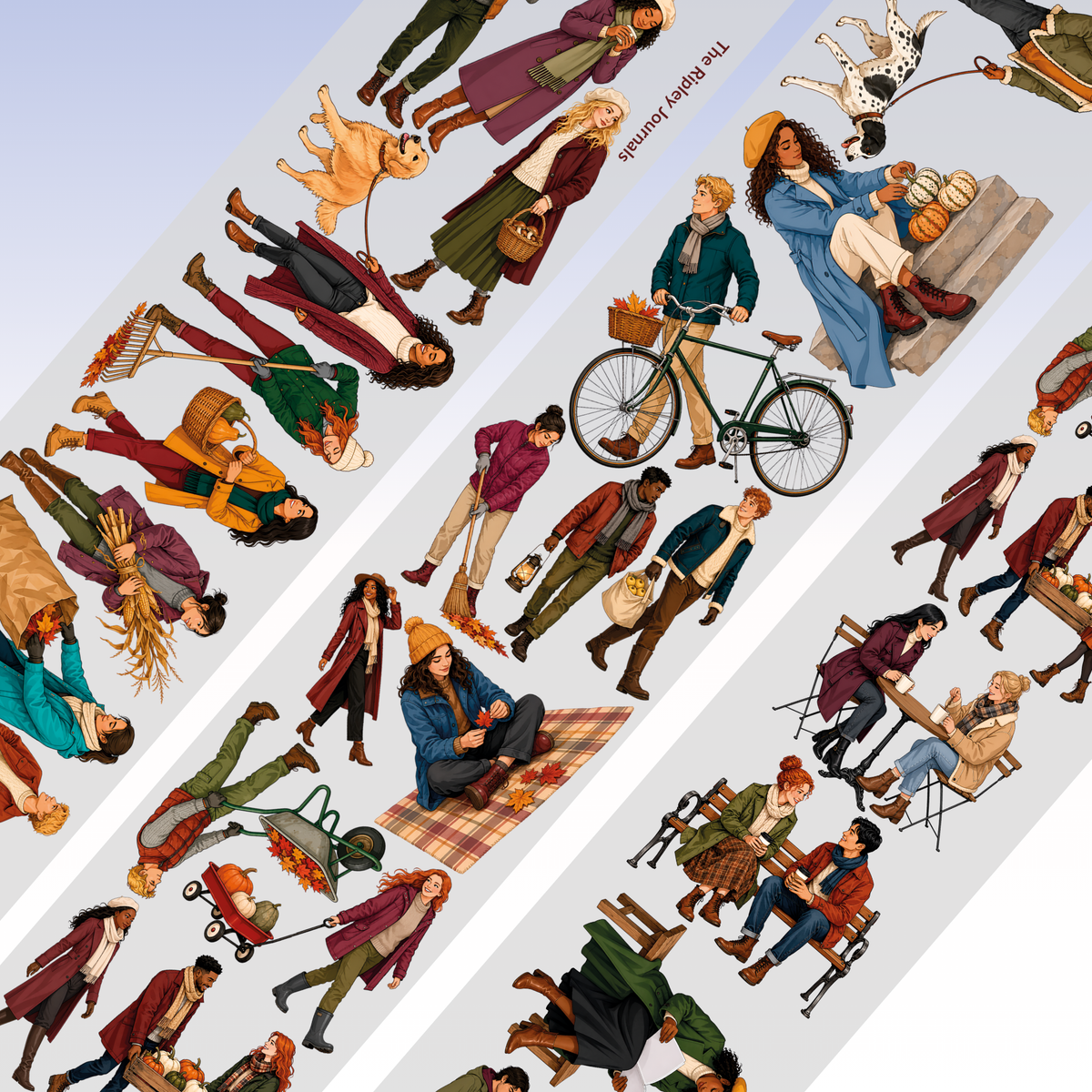 The Ripley Journals Autumn Characters PET Tape 6cm x 1m