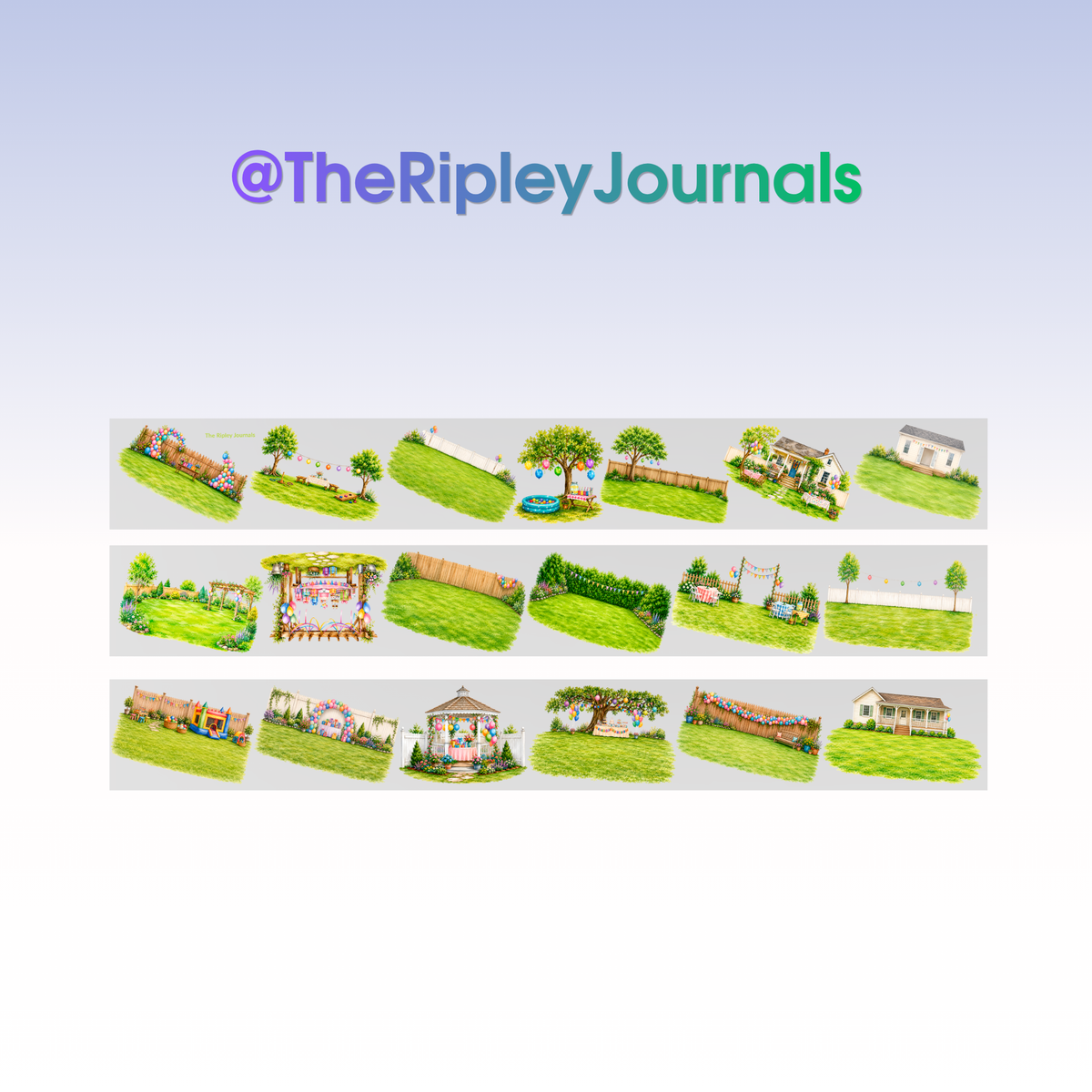 The Ripley Journals Birthday Background PET Tape 10cm x 2.5m