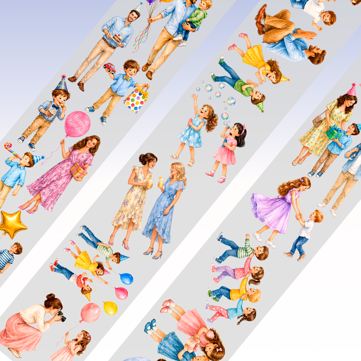 The Ripley Journals Birthday Characters PET Tape 7cm x 1,25m