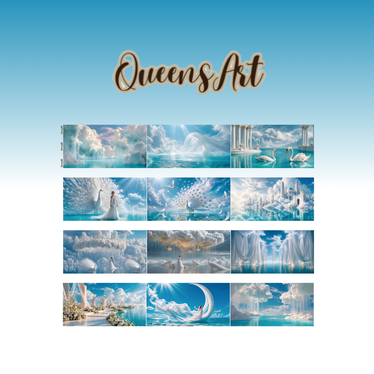 Queens Art Ethereal Sky Background PET Tape 11cm x 2.5m