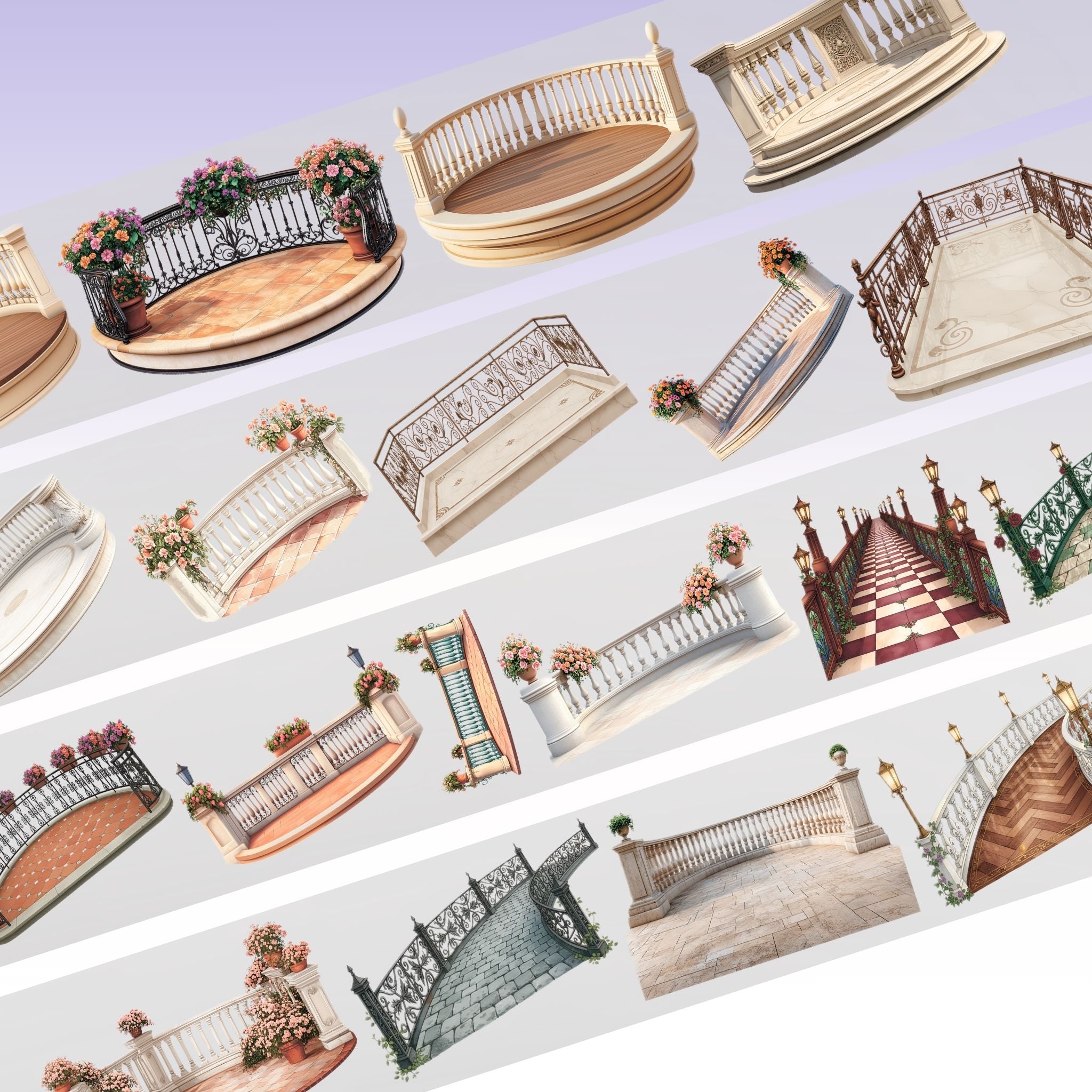 Kittys Journal Balconies PET Tape 10cm x 2.5m