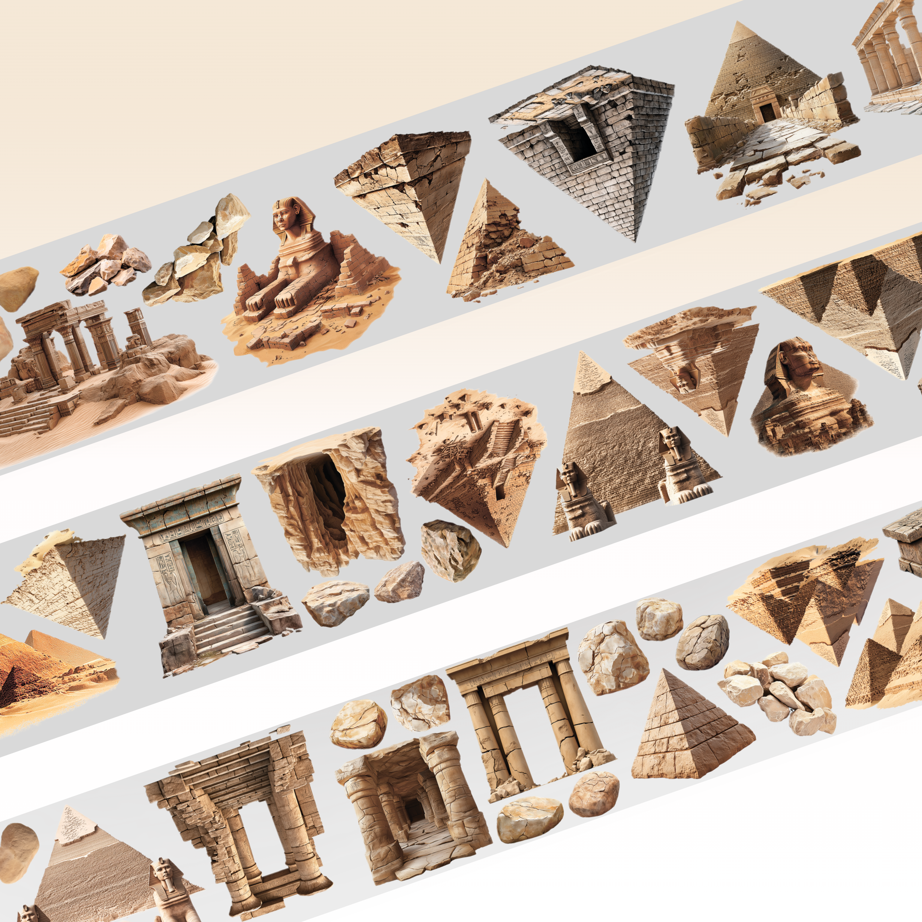 Pyramids & ancient ruins PET tape 12cm x 2.5m - Viktashop.com