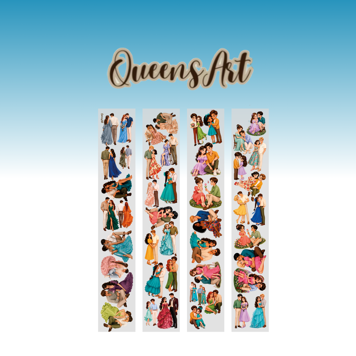 Queens Art Characters in Love PET tape 10cm x 2.5m