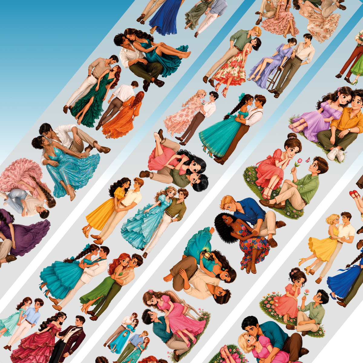 Queens Art Characters in Love PET tape 10cm x 2.5m