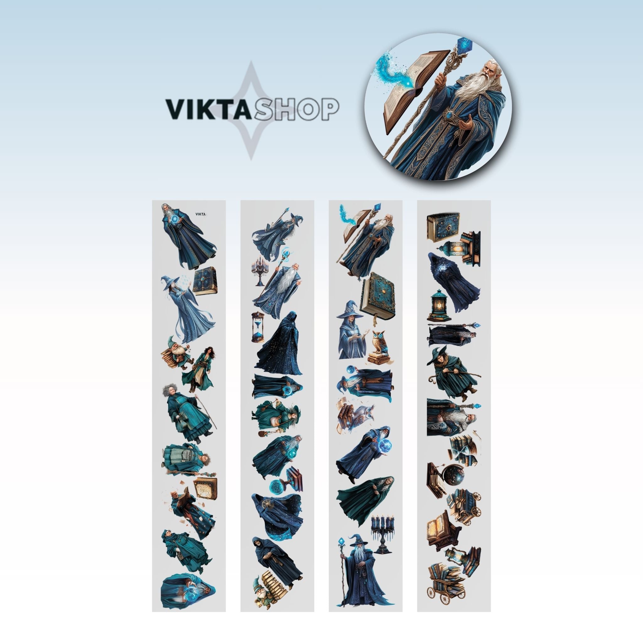 Viktashop Magic Characters PET Tape 9cm x 2.5m