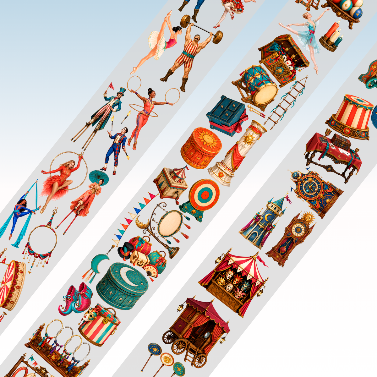 Viktashop Circus Wonders PET Tape 10cm x 2.5m