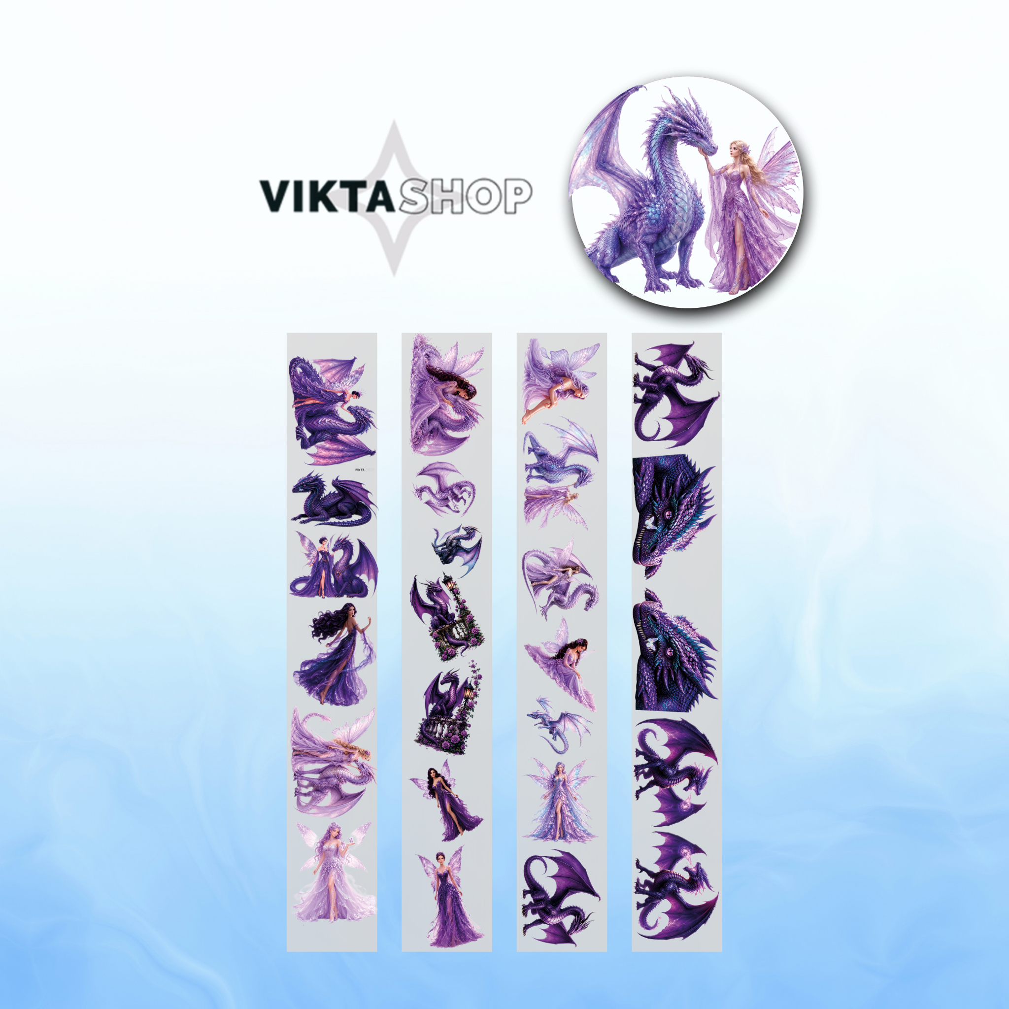 Viktashop Fairy Dragon PET Tape 9cm x 2,5m