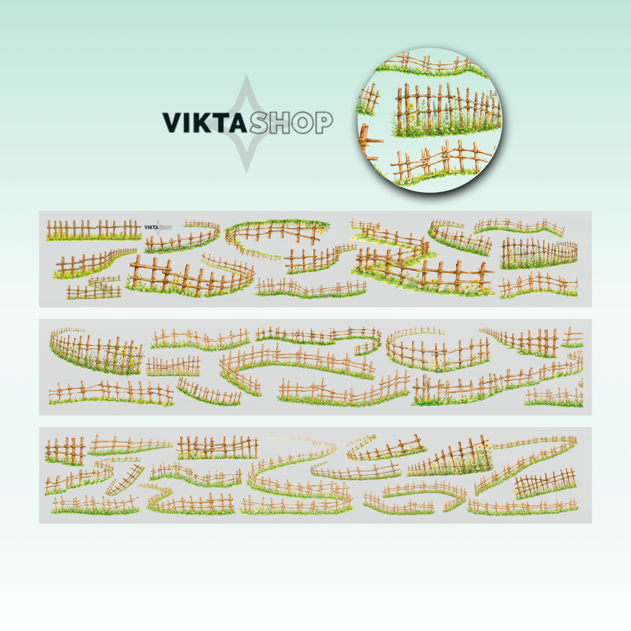 Viktashop Fences PET Tape 7cm x 1.25m