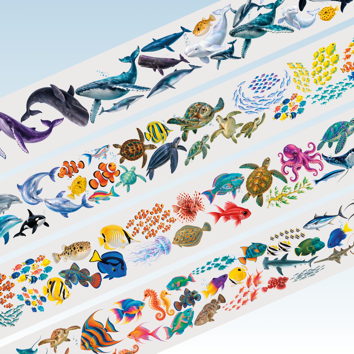 Viktashop Colorful Fishes PET Tape 8cm x 2.5m