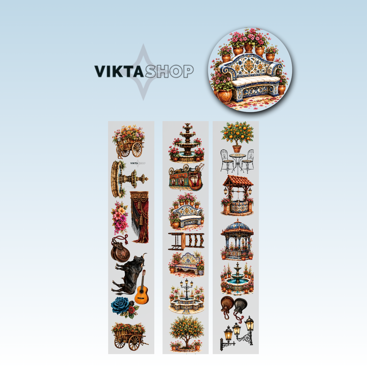 Viktashop Flamenco Elements PET Tape 7cm x 1.25m