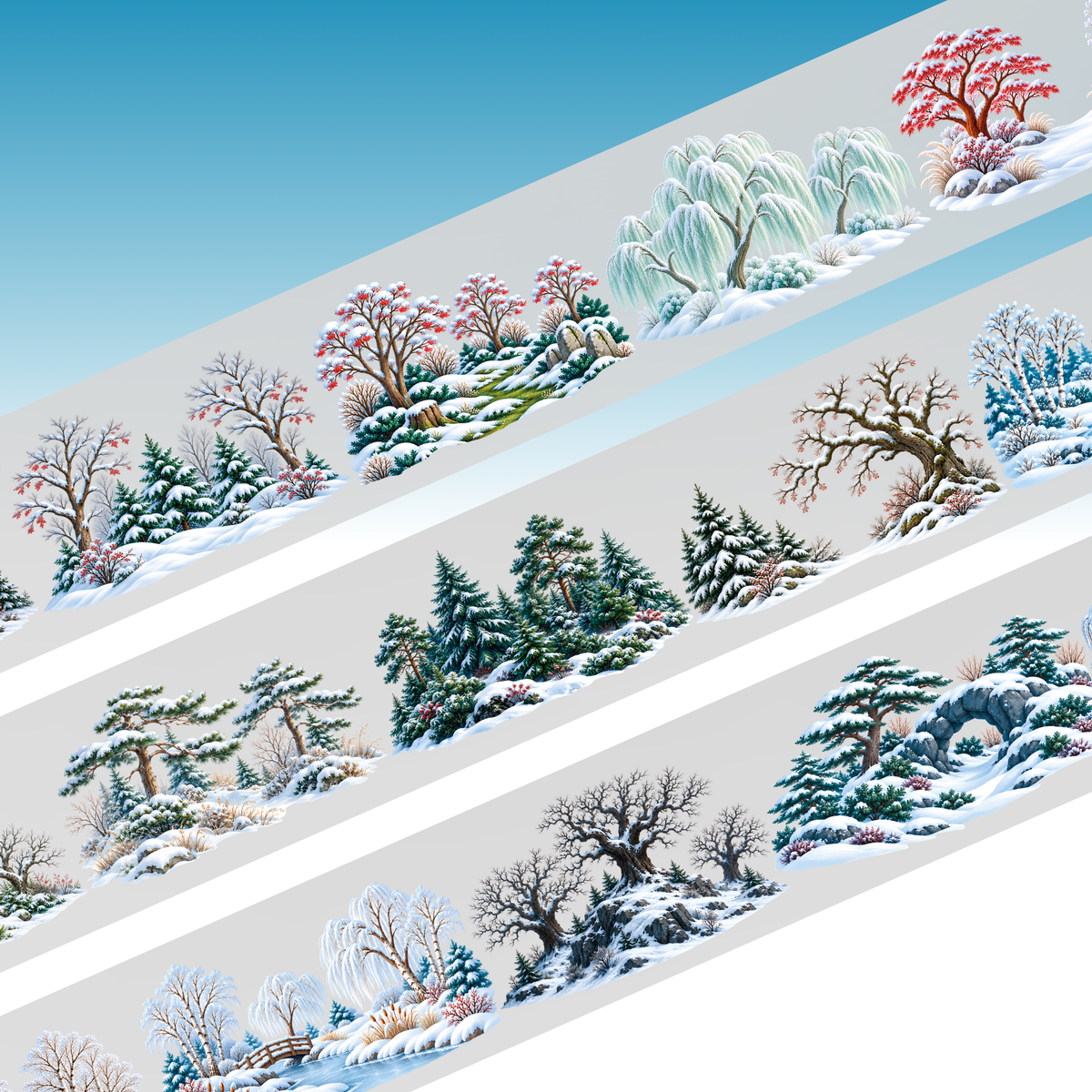Queens Art Winter Forest PET Tape 10cm x 2.5m