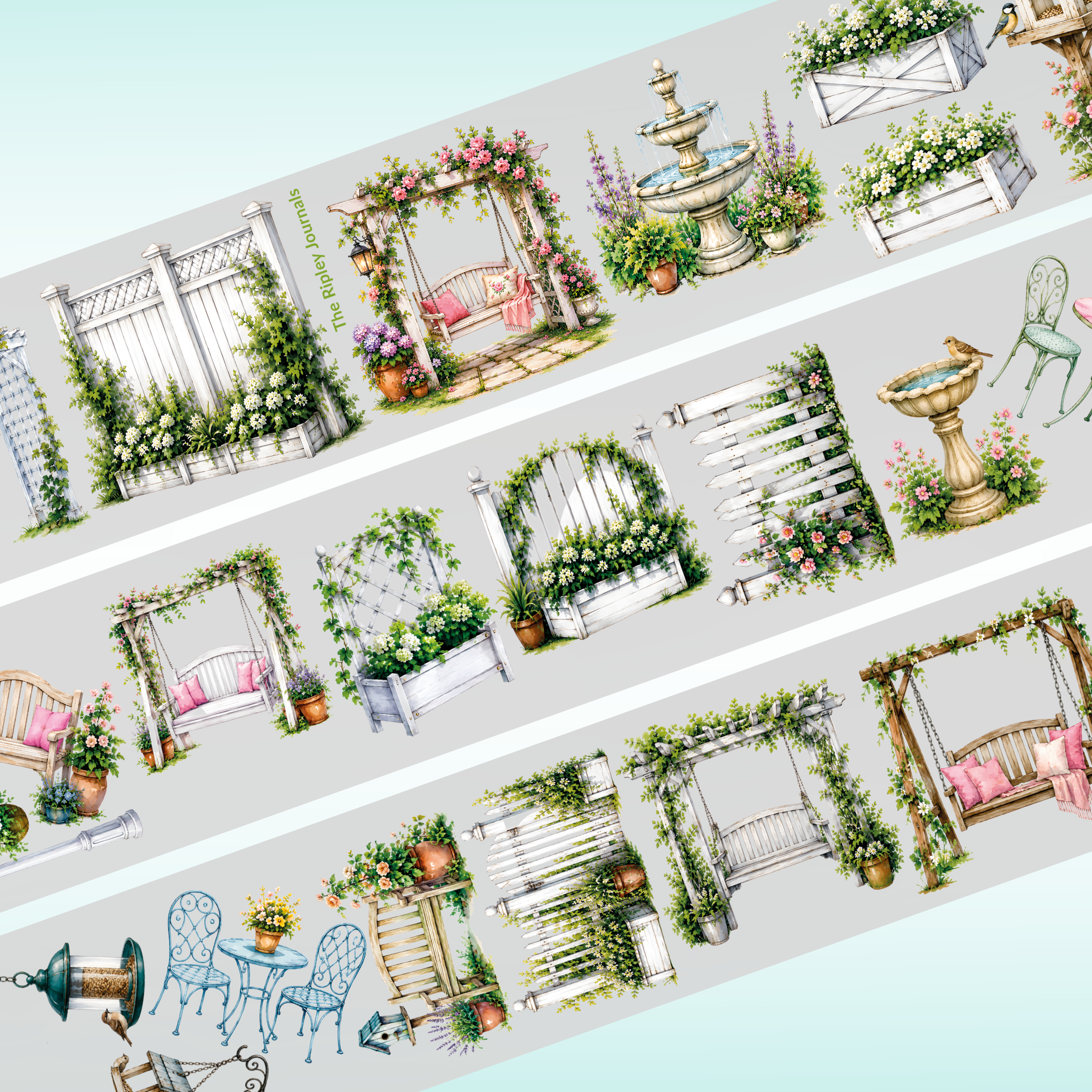 The Ripley Journals Garden Things PET Tape 8cm x 1.25m