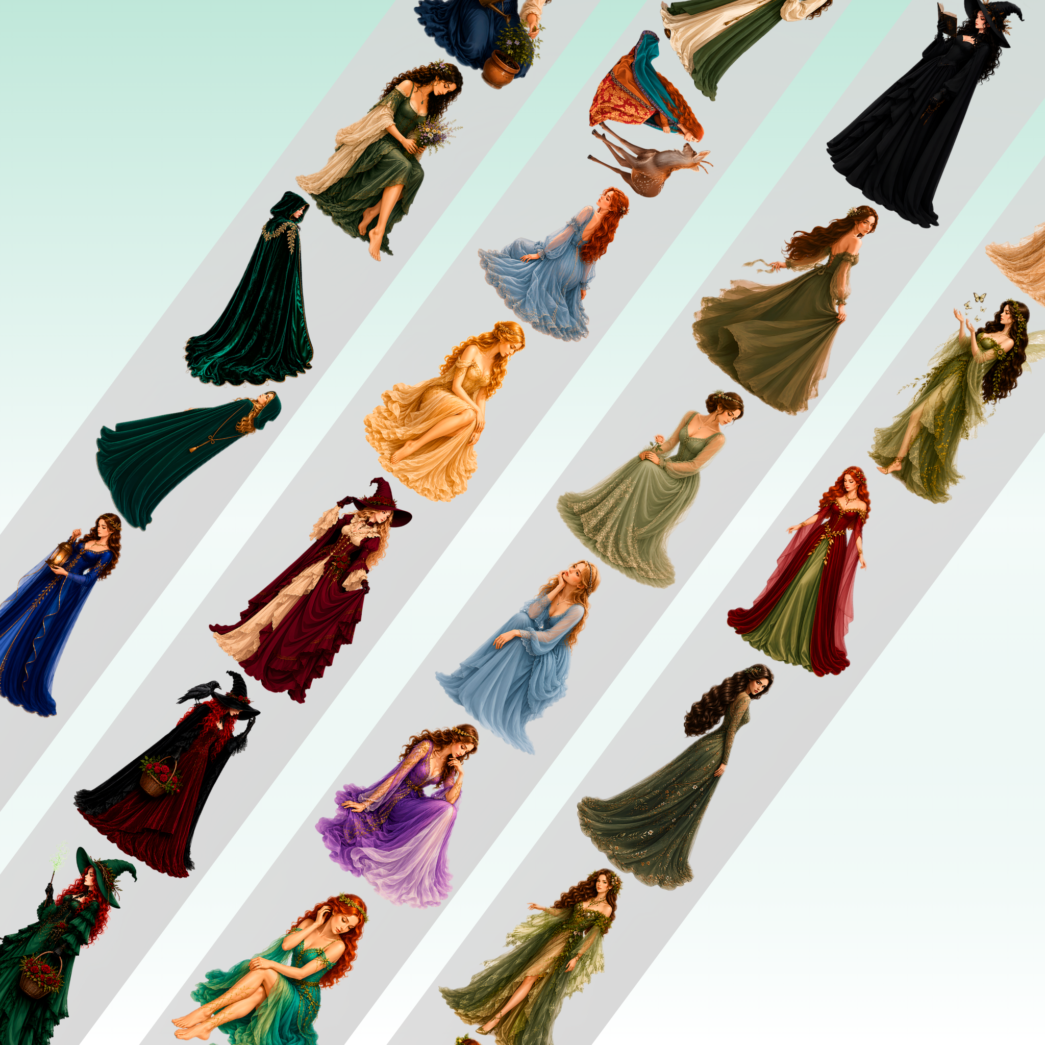 Viktashop Magical Heroines Character PET Tape 7cm x 2.5m
