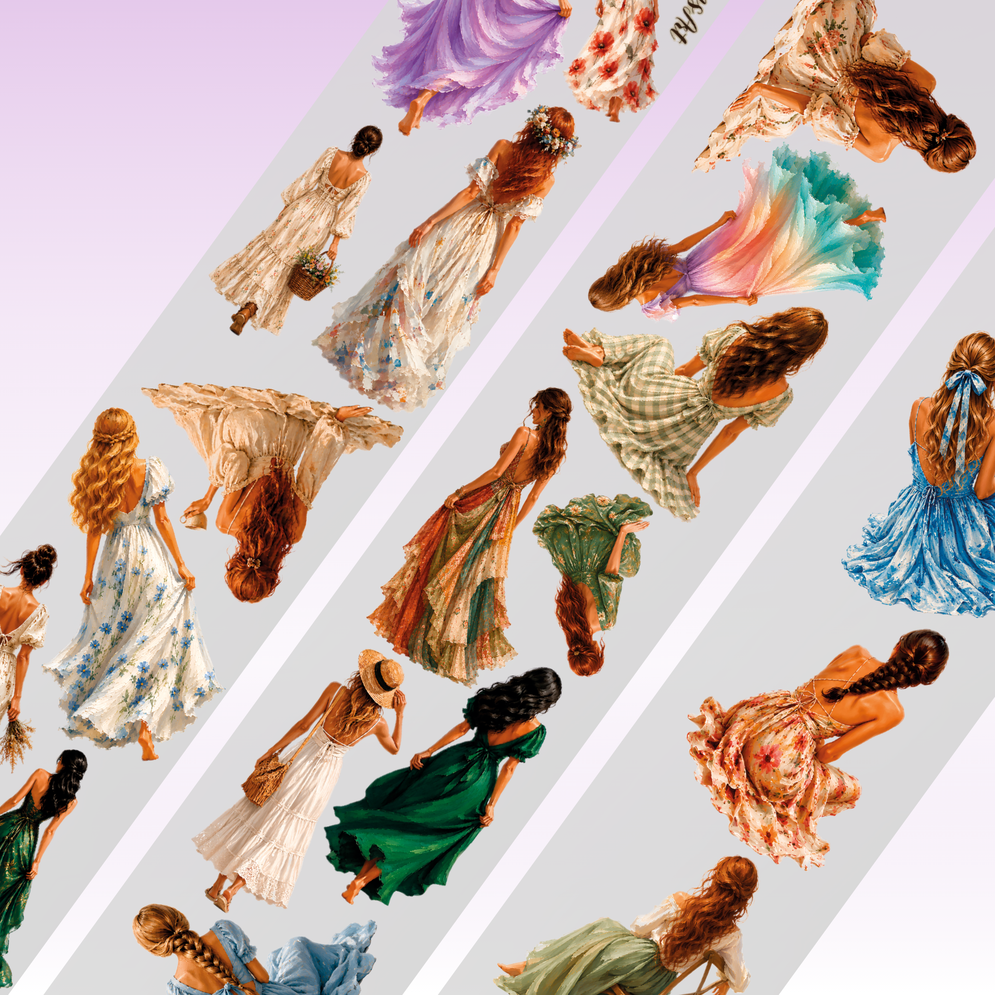 Queens Art Wildflower Girls PET Tape 8cm x 1.25m