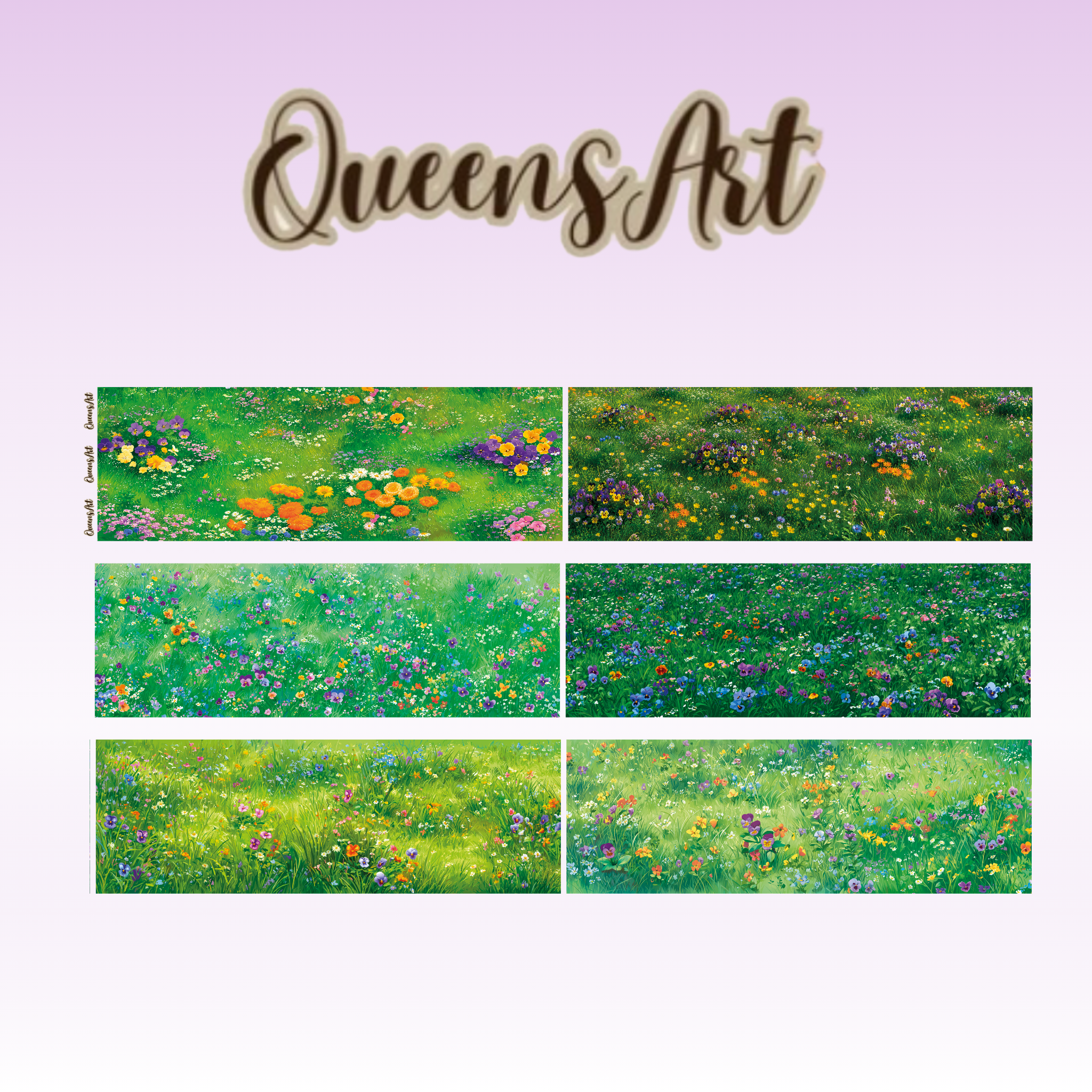 Queens Art Wildflower Grass PET Tape 7cm x 1.25m