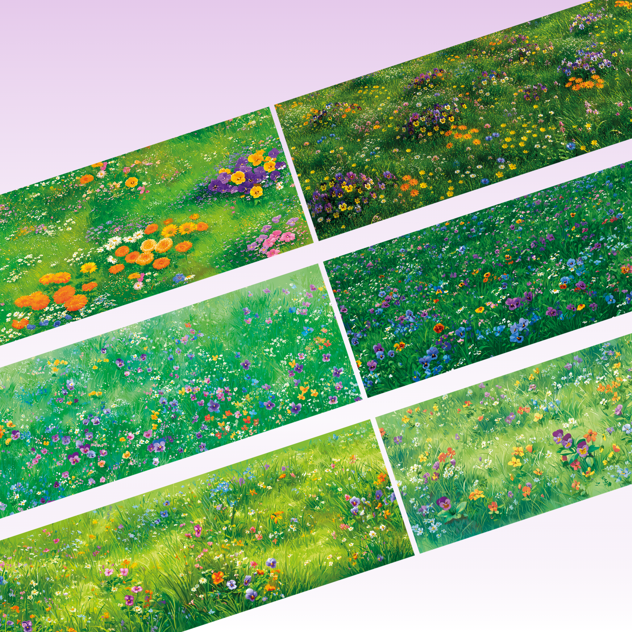 Queens Art Wildflower Grass PET Tape 7cm x 1.25m