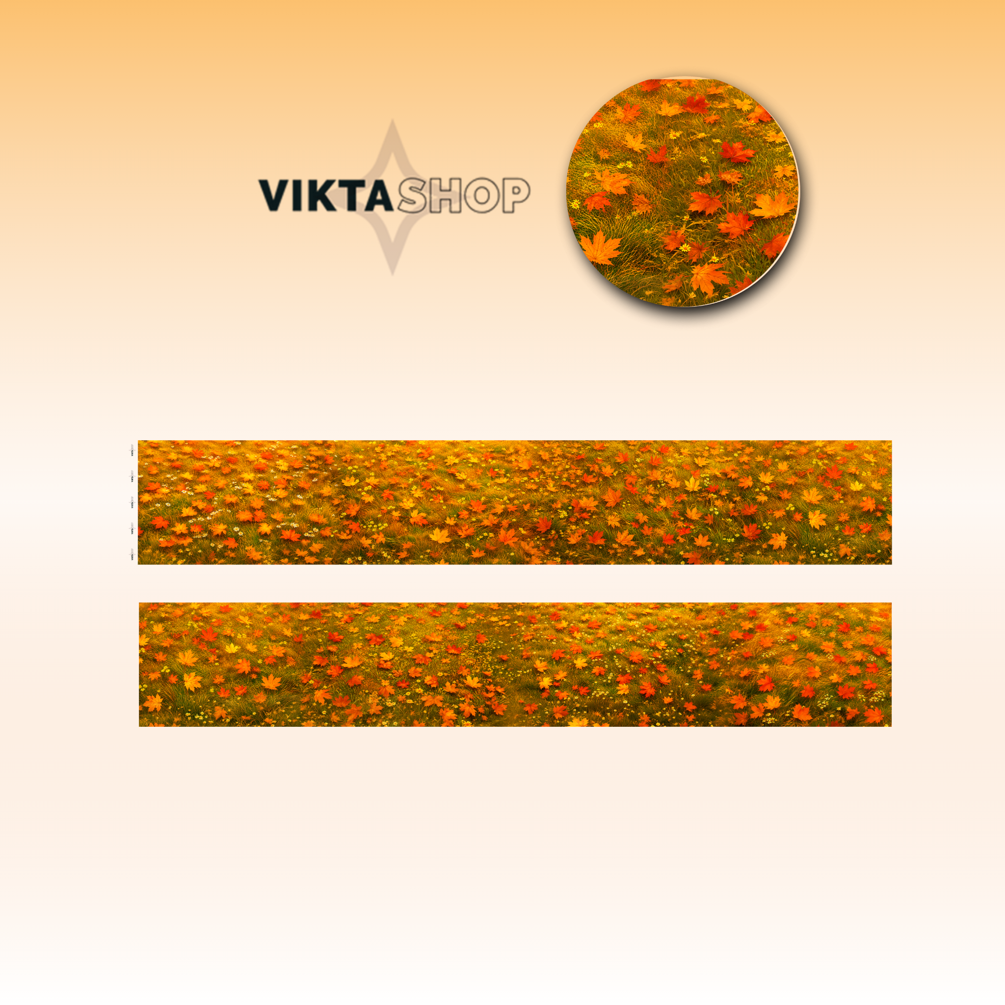 Viktashop Autumn Leaf Carpet PET Tape 9cm x 1m