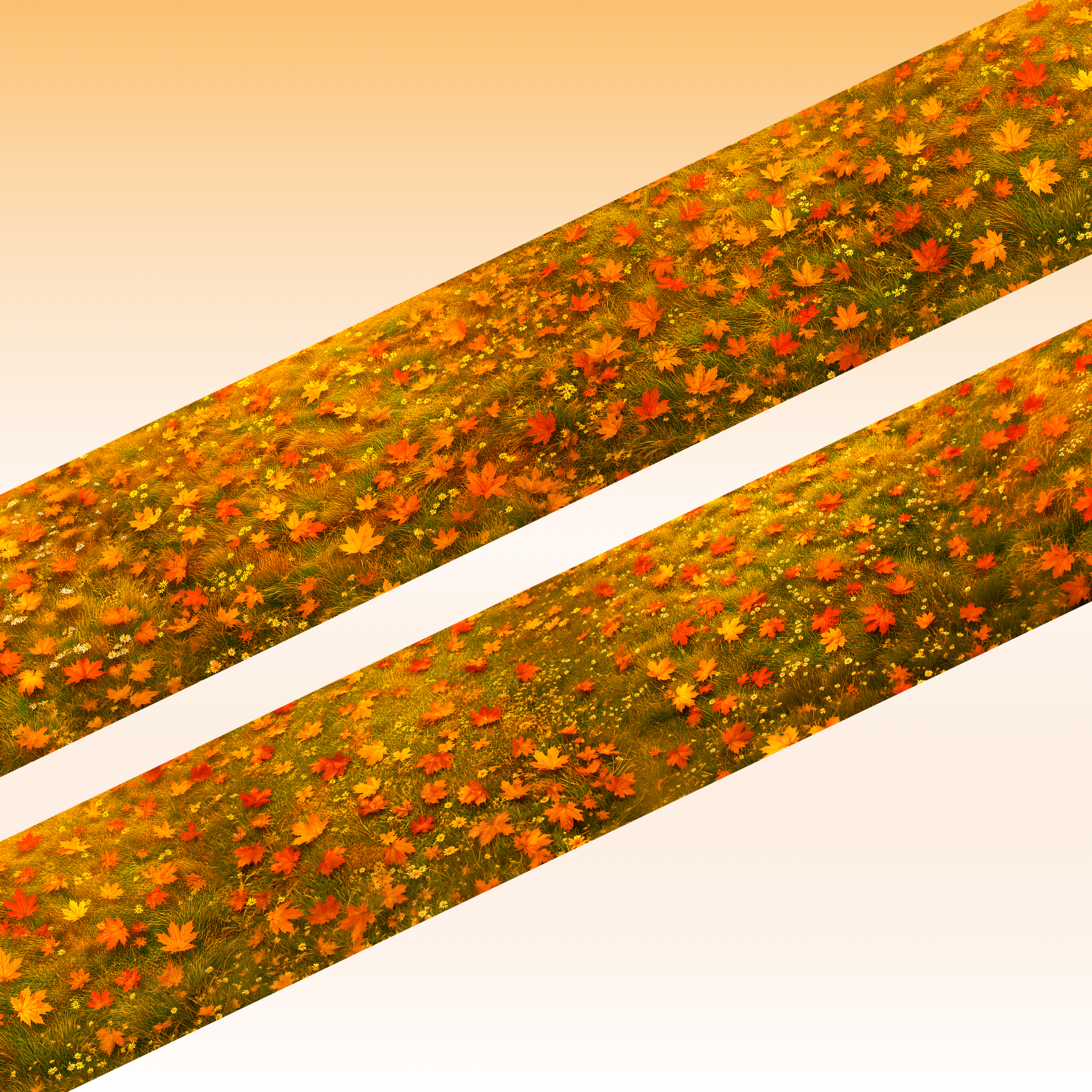 Viktashop Autumn Leaf Carpet PET Tape 9cm x 1m
