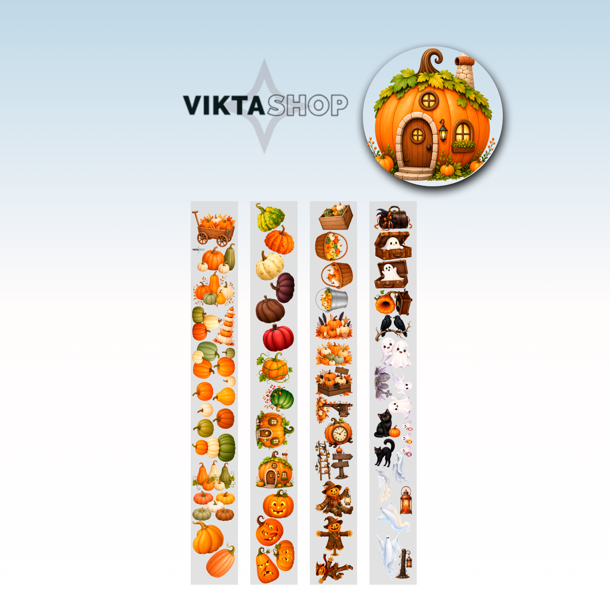 Viktashop Halloween Harvest PET Tape 7cm x 2.5m